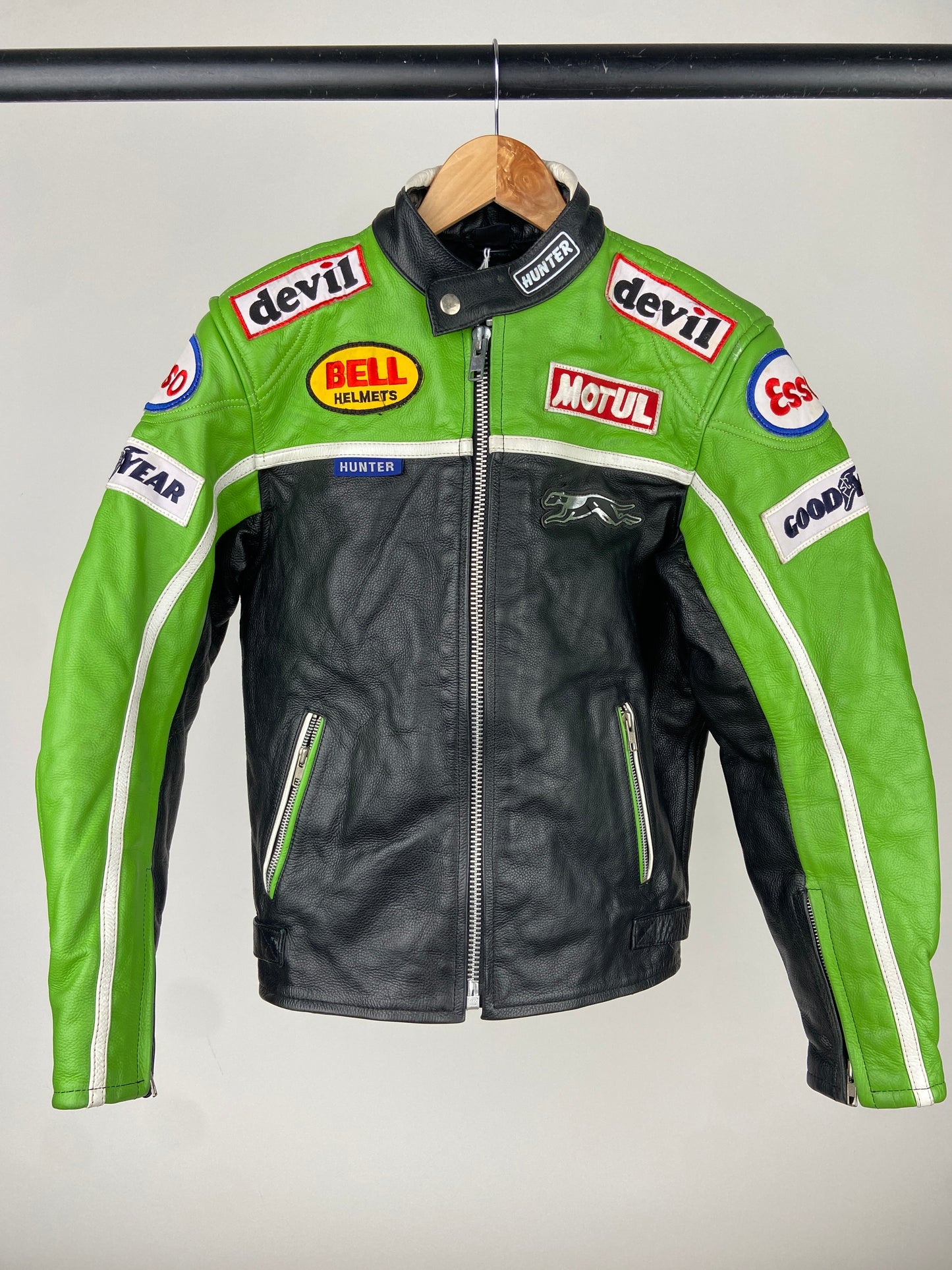 Hunter 90s Leather Motorbike Jacket