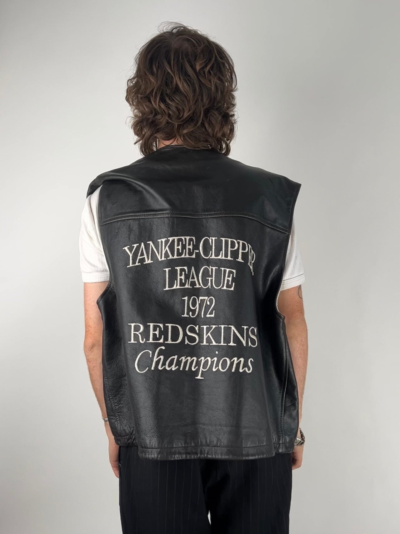 Redskins 90s Leather Biker Waistcoat
