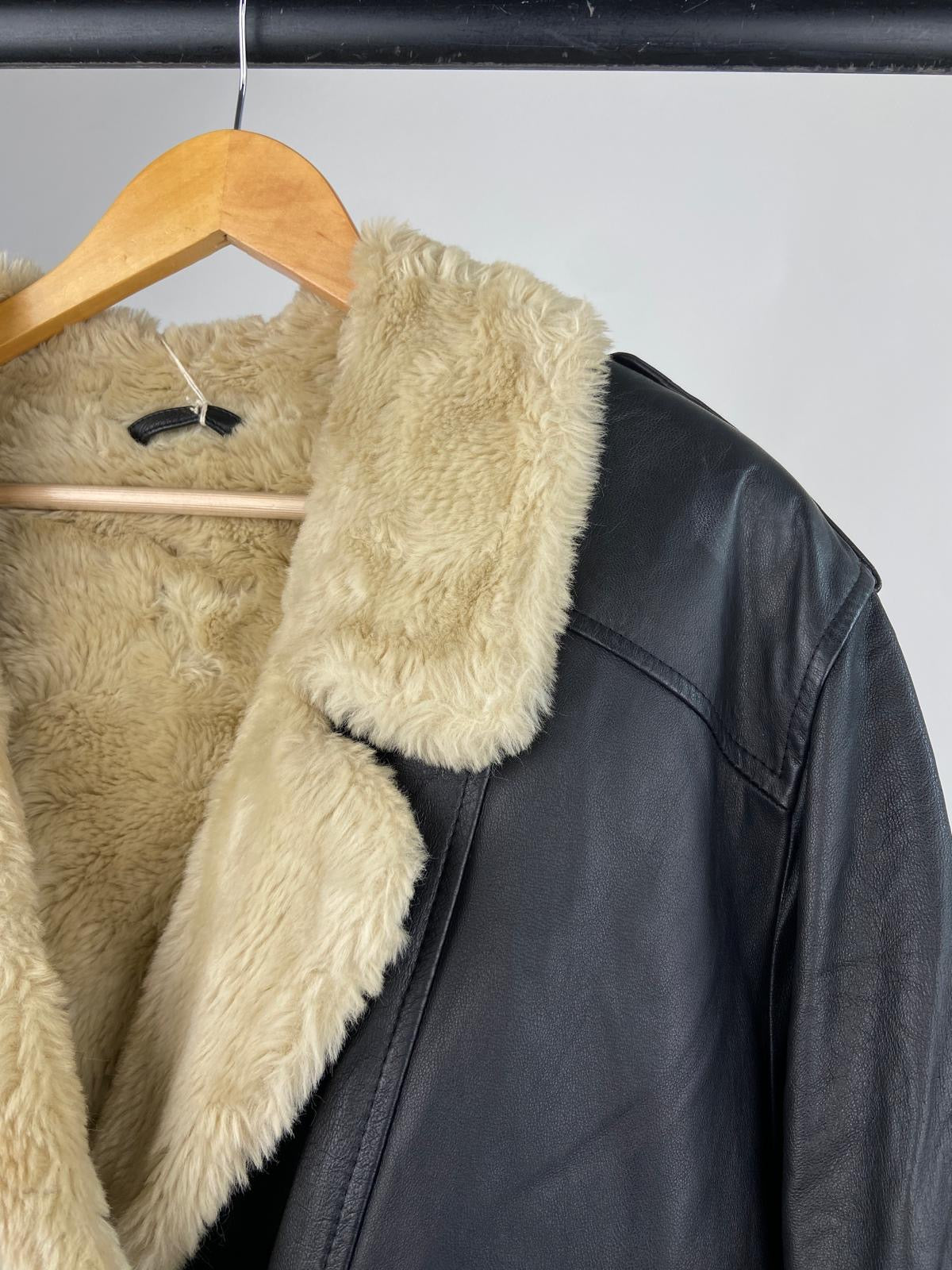 Vintage 90s Aviator Leather Jacket