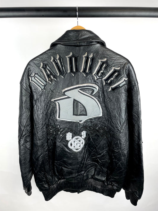 Vintage 90s Davoucci Bomber Leather Jacket