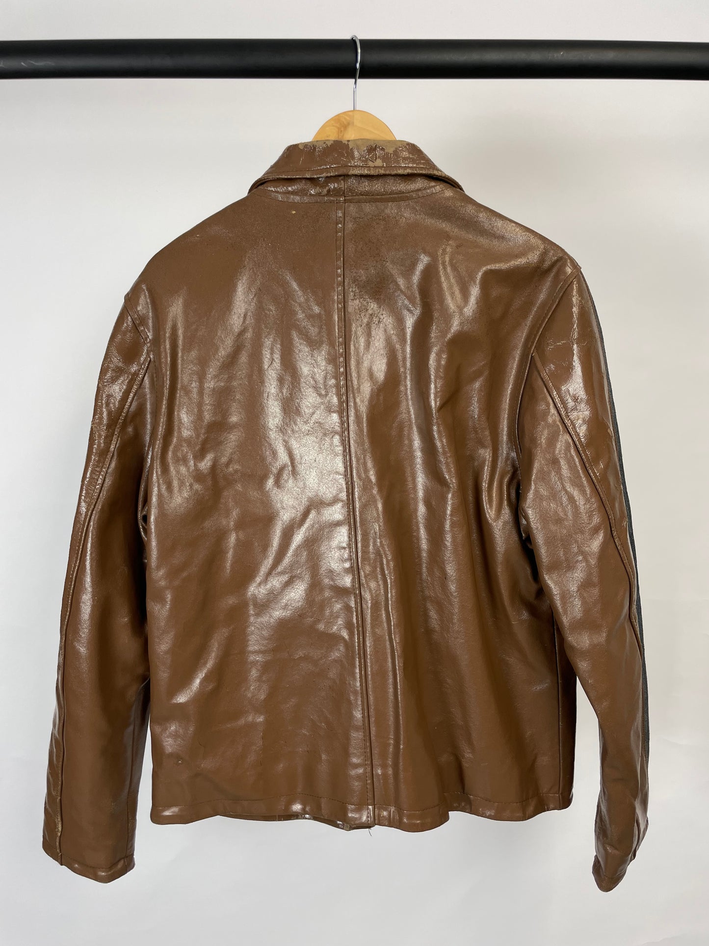 Diesel 90s Brown Patent Leather Jacket