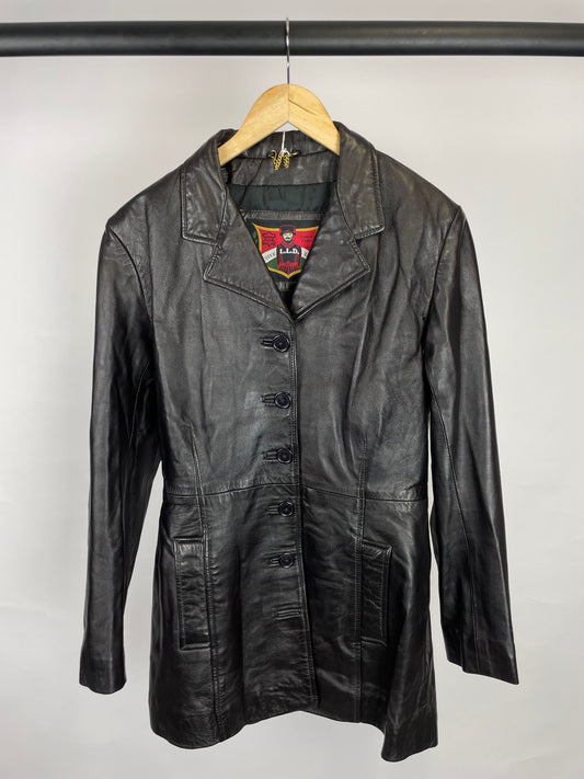 Vintage 90s L.L.D. Long Leather Jacket