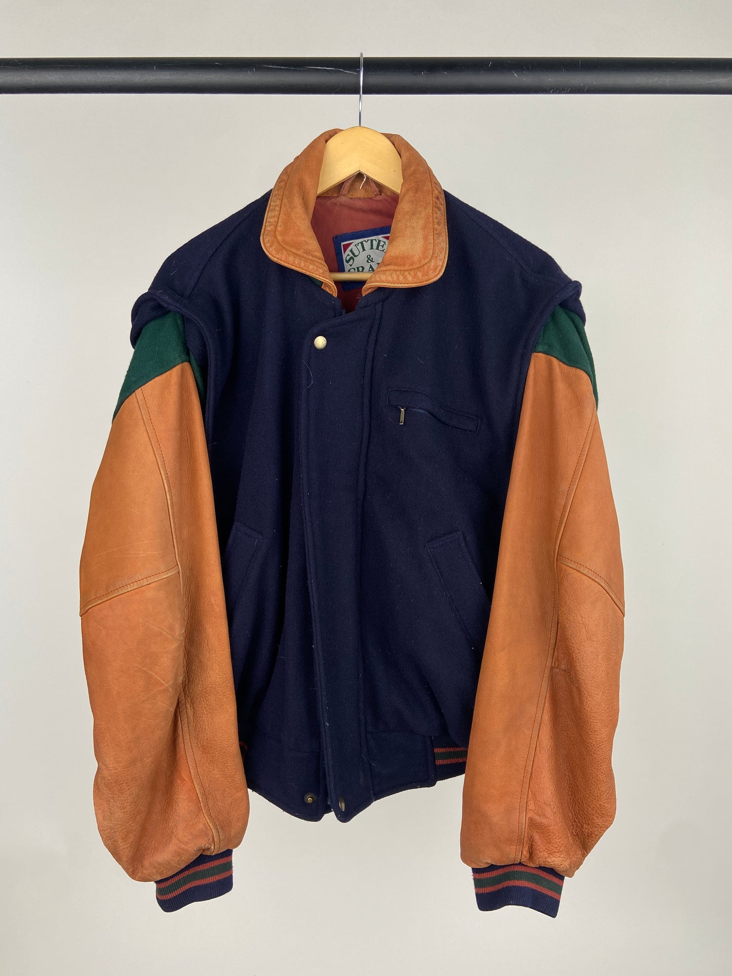 Sutter & Grant 90s Leather Varsity Jacket