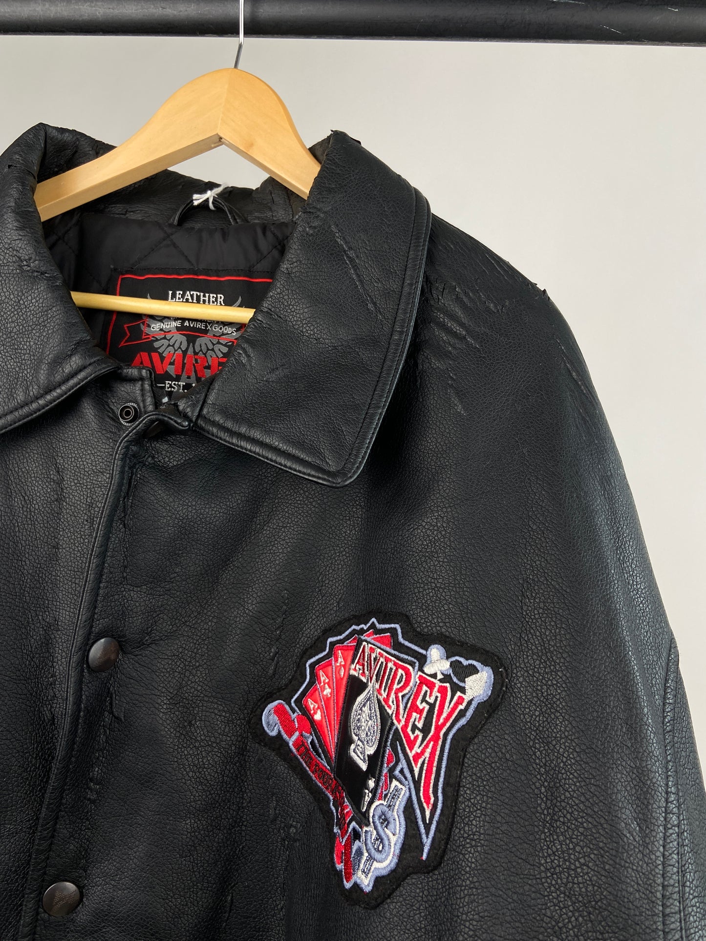 Vintage Avirex 90s Leather Bomber Jacket