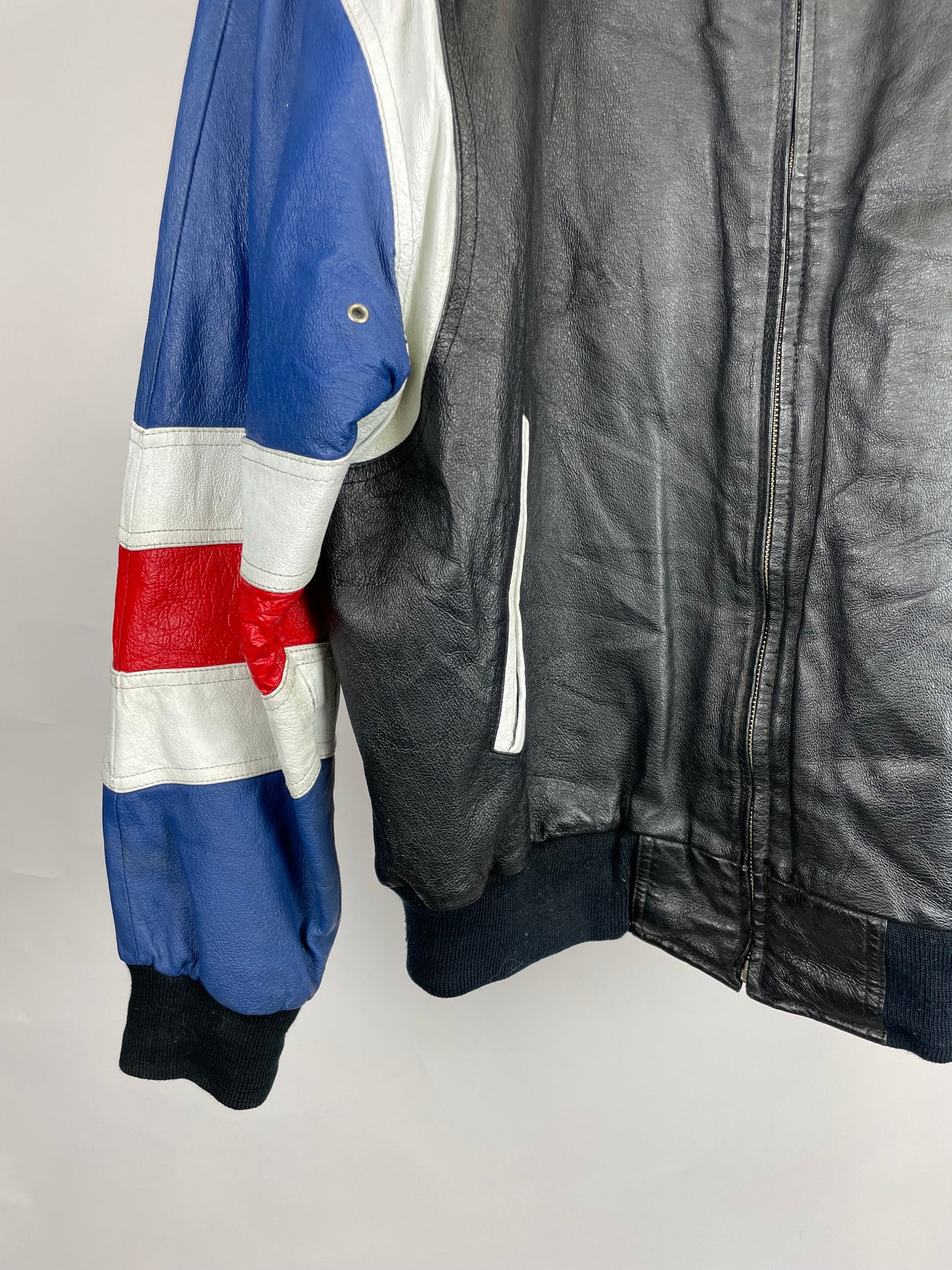 Michael Hoban 90s USA Authentics Bomber Leather Jacket