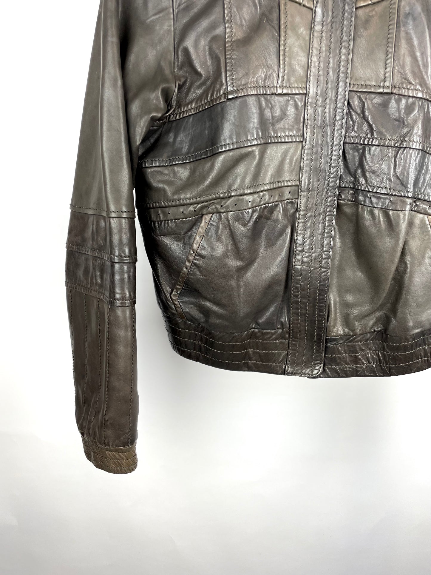 Vintage 90s MOJO Leather Patchwork Jacket