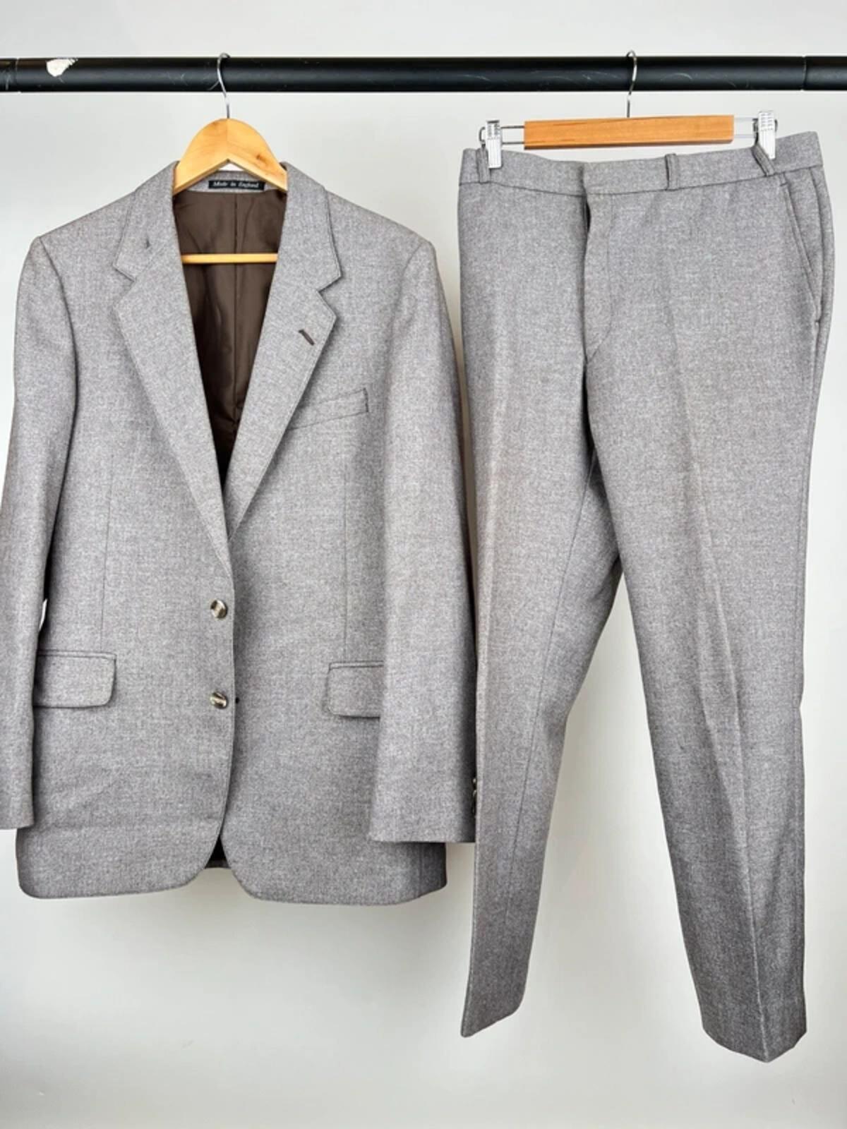 Vintage 90’s Herringbone Tailored Suit