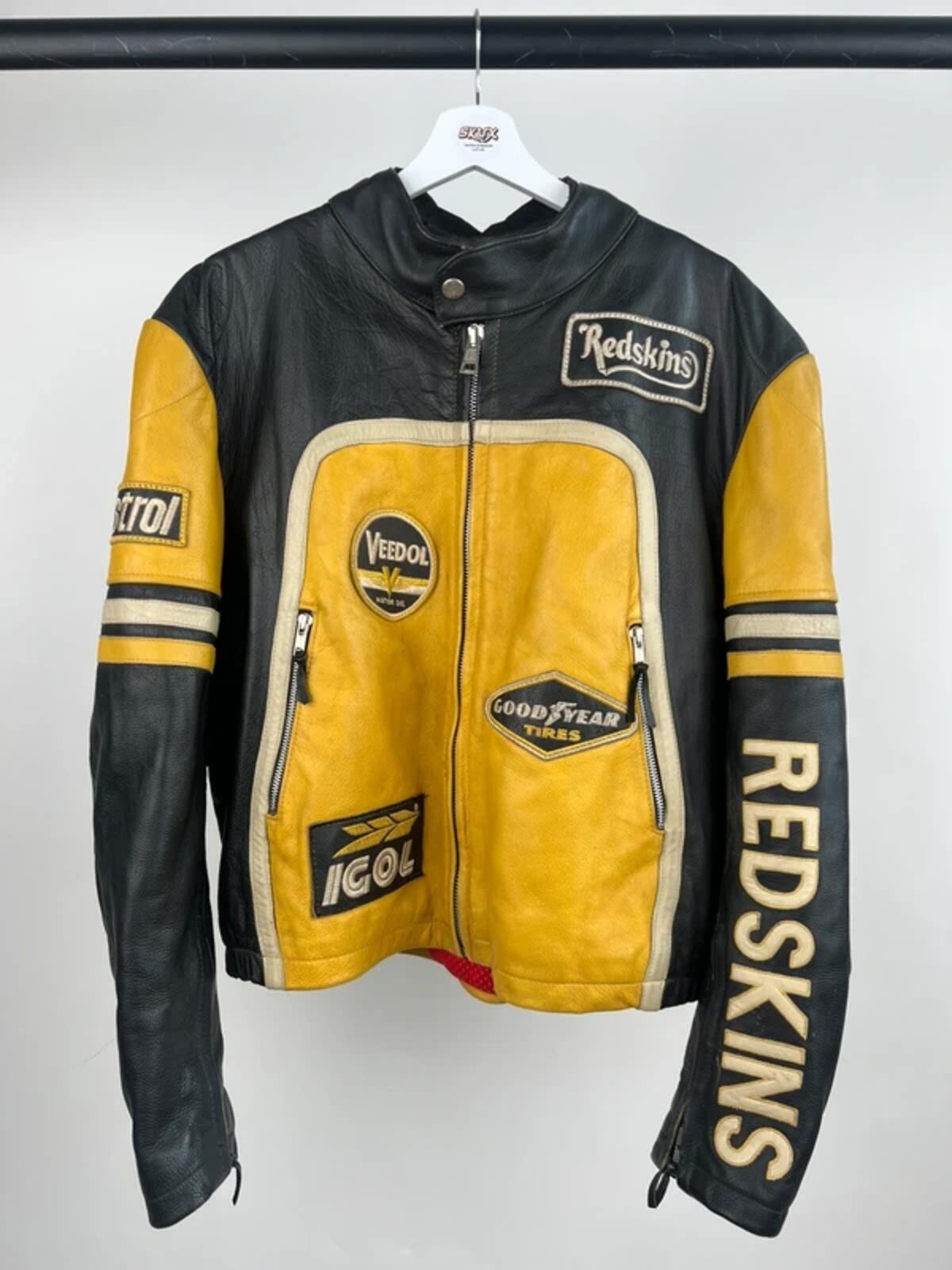 Vintage 90s Redskins Leather Biker Jacket