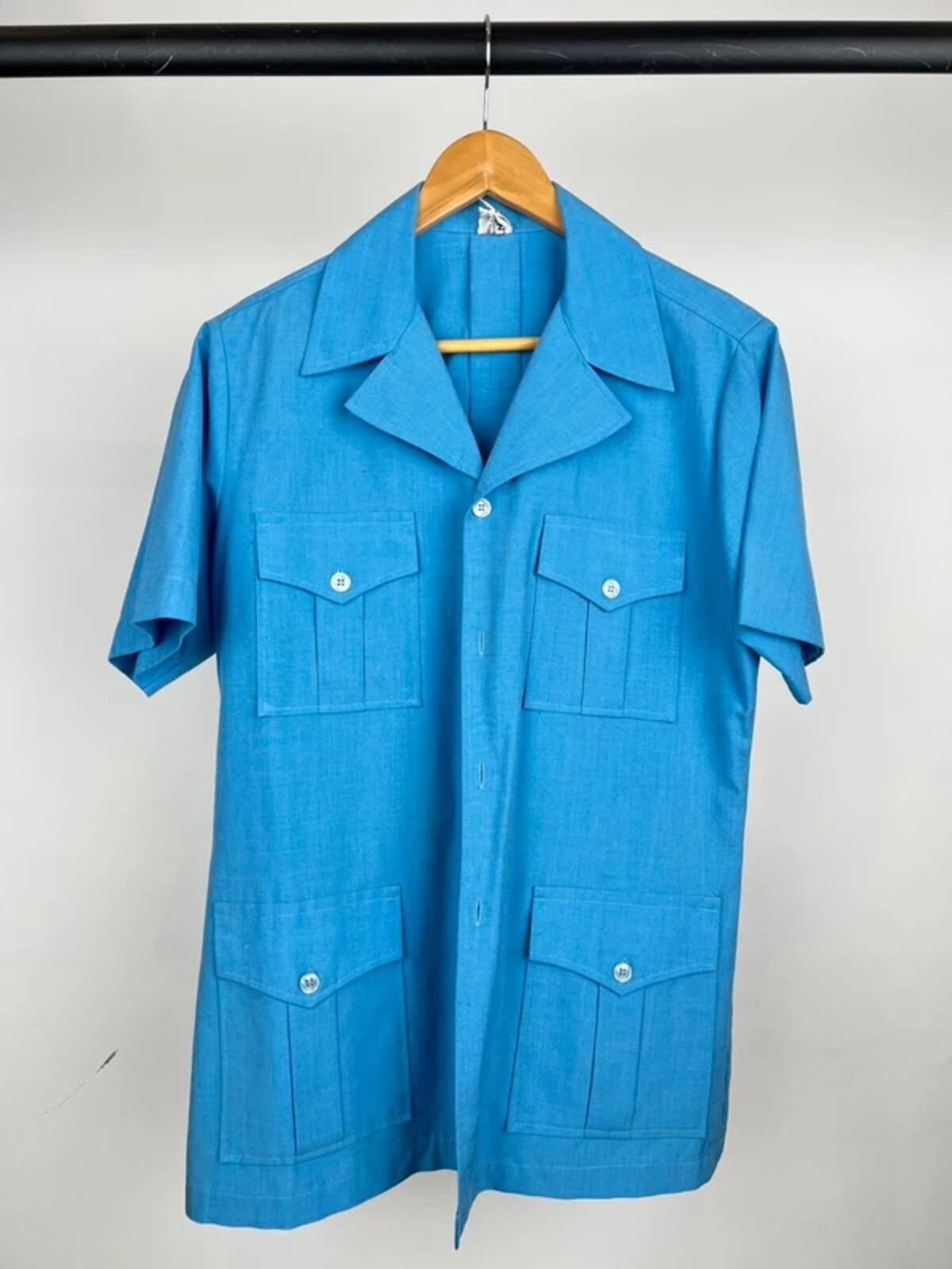 Vintage 70s Safari Short Sleeve Summer Suit