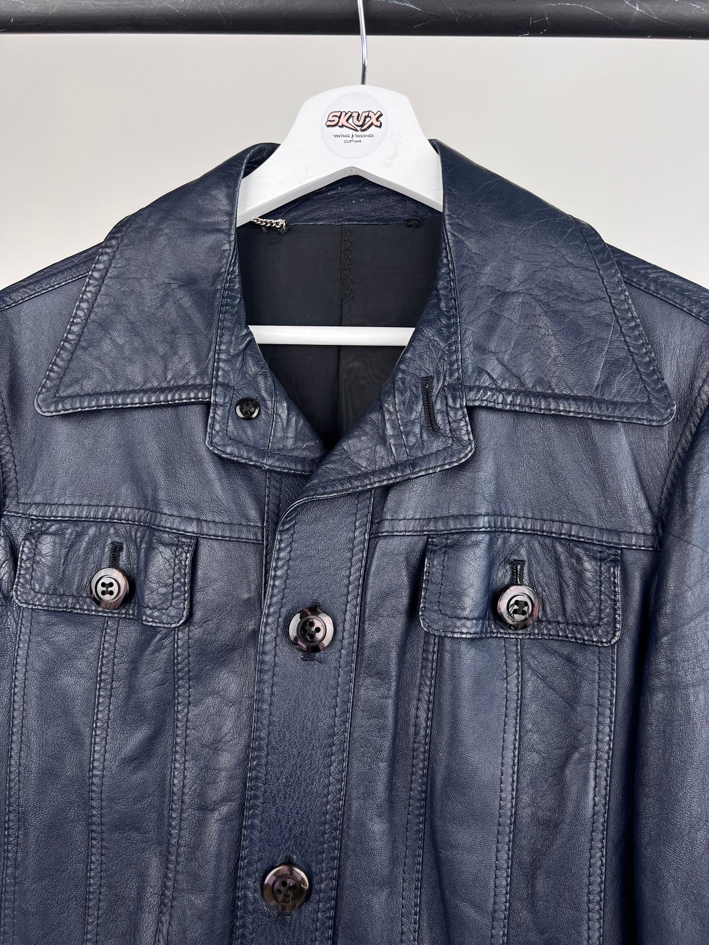 Vintage 70s Torten Leather Safari Jacket