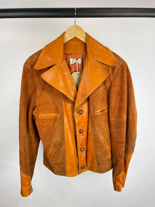 Vintage 70s Genuine Leather Suede Jacket