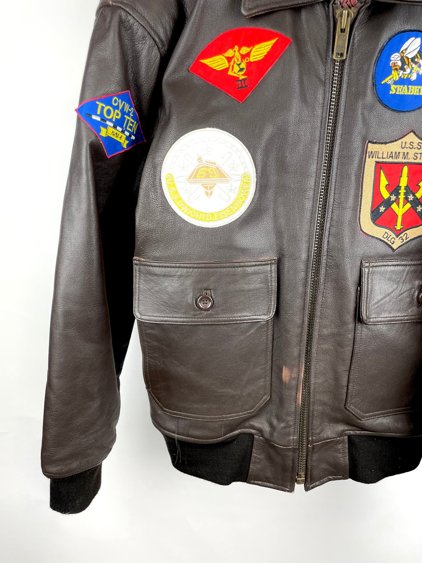 Vintage 90s Tai-Pan Bomber Leather Jacket