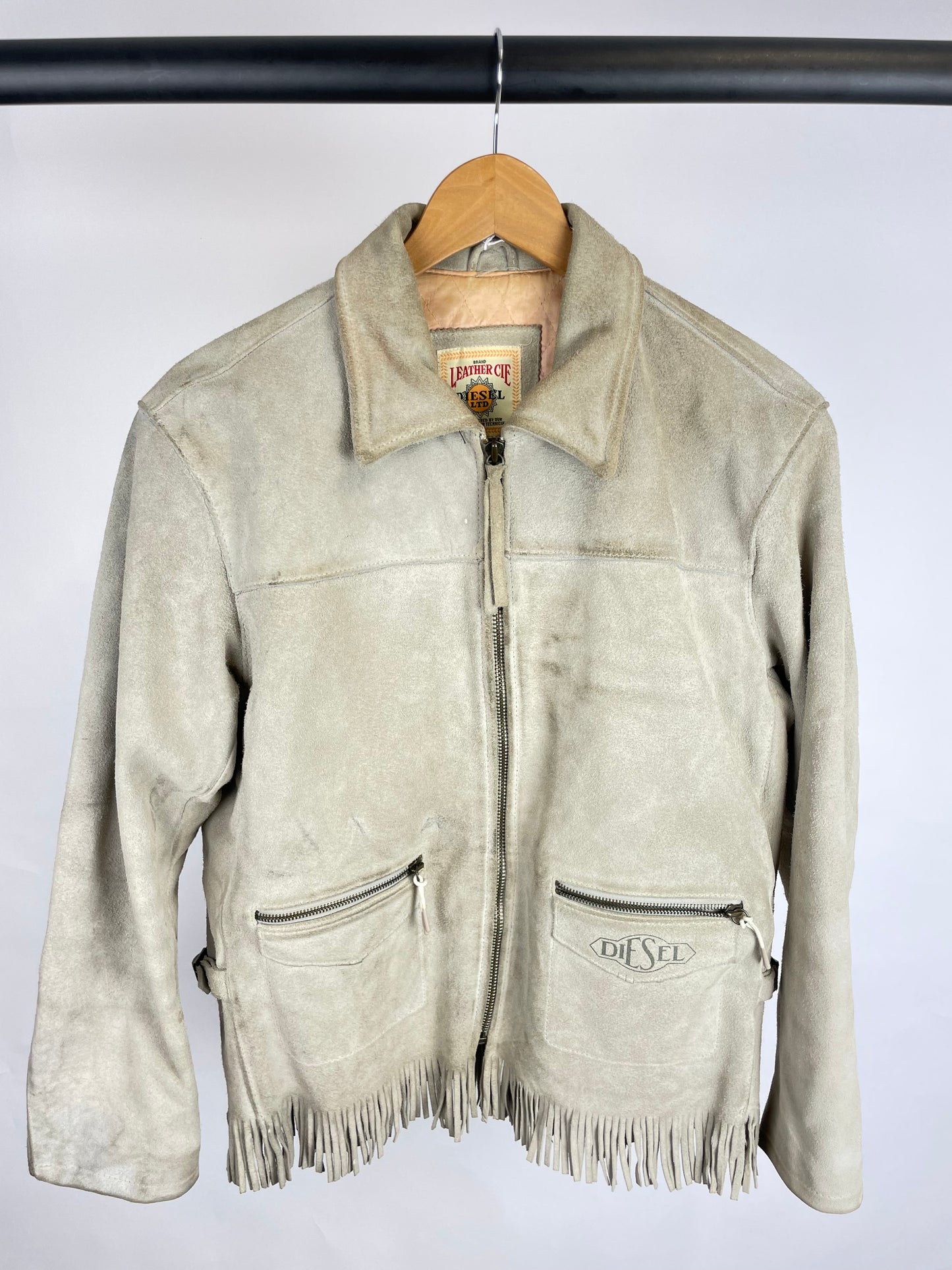 Vintage 80s DIESEL Ltd Suede Tassel Jacket