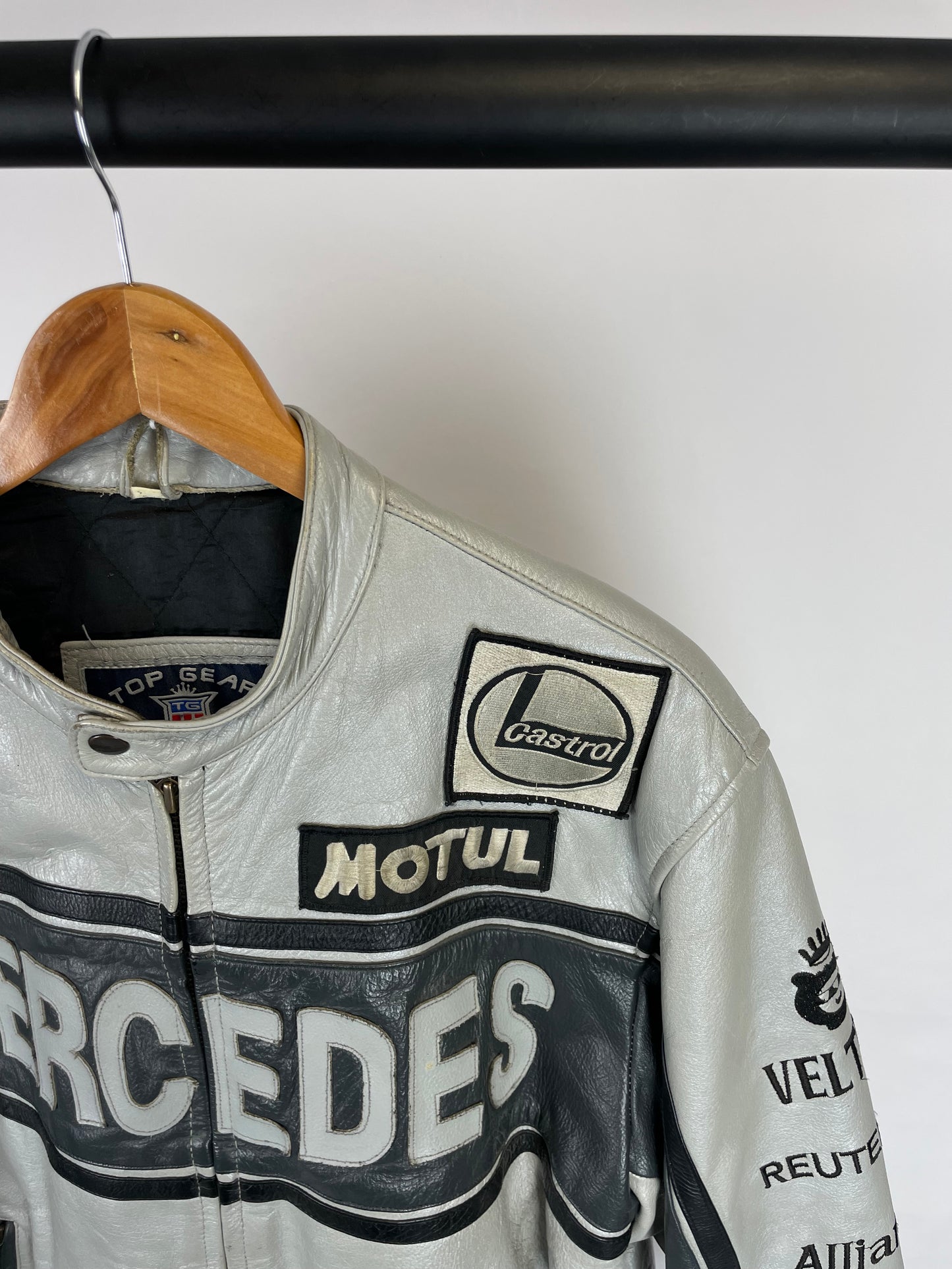 Mercedes Top Gear 90s Leather Motorbike Jacket