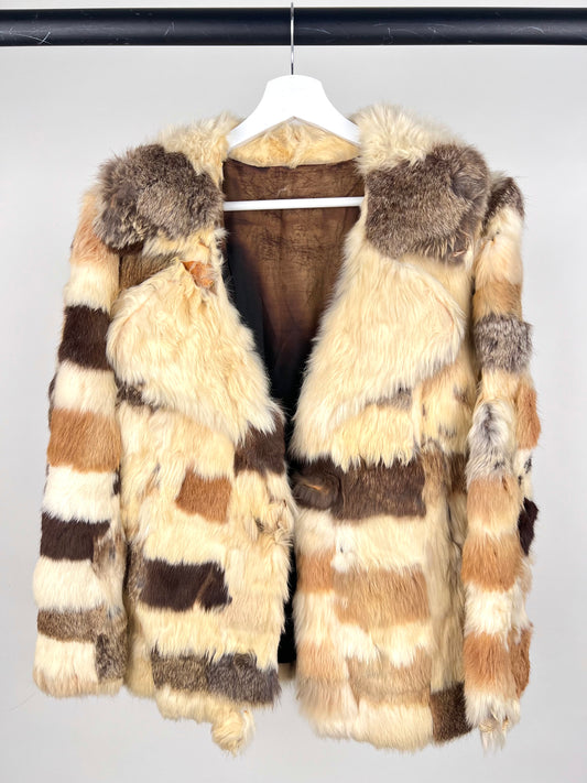Vintage 70s Fur Patchwork Jacket