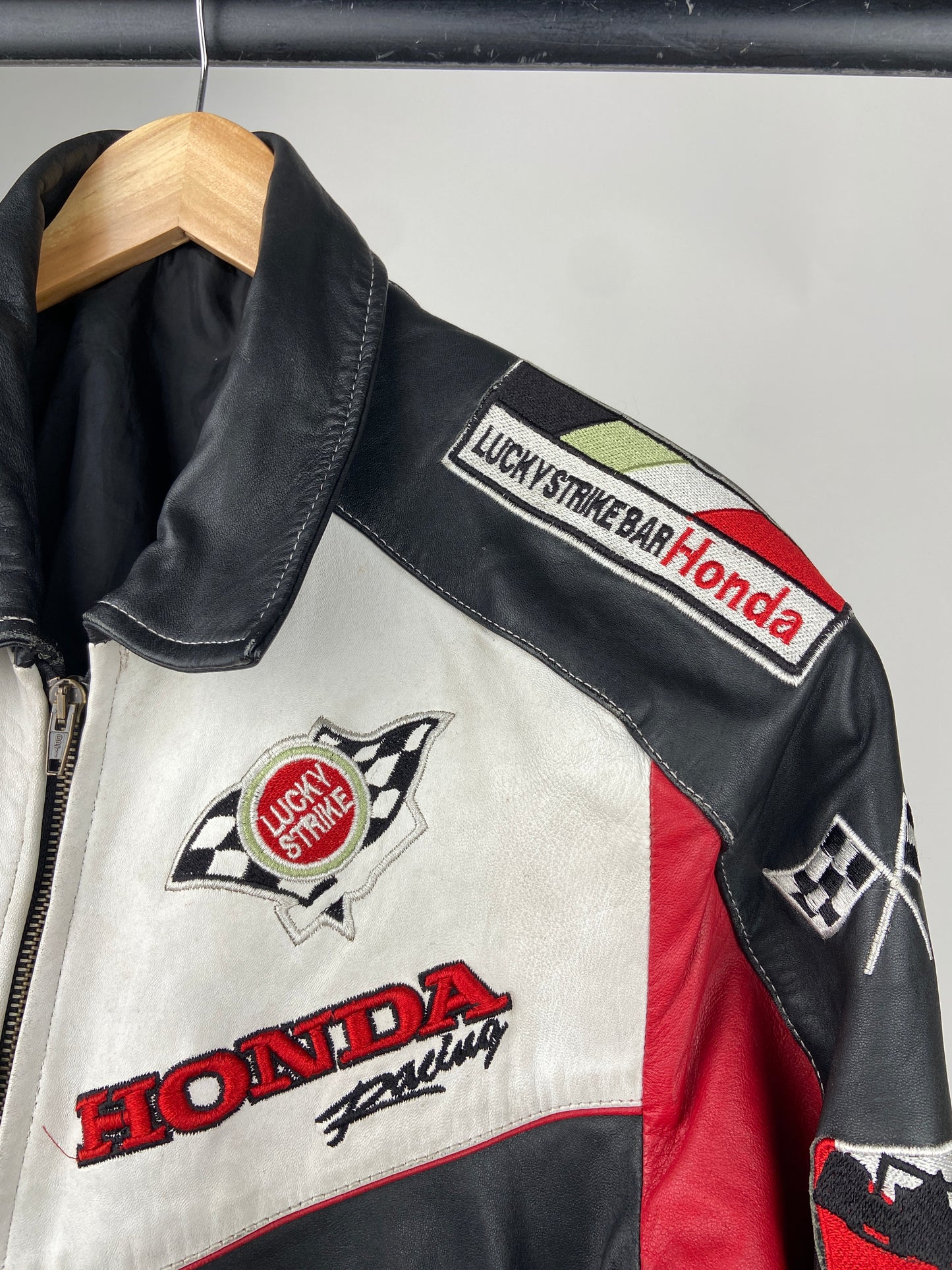 Vintage Honda 90s Leather Motorbike Jacket
