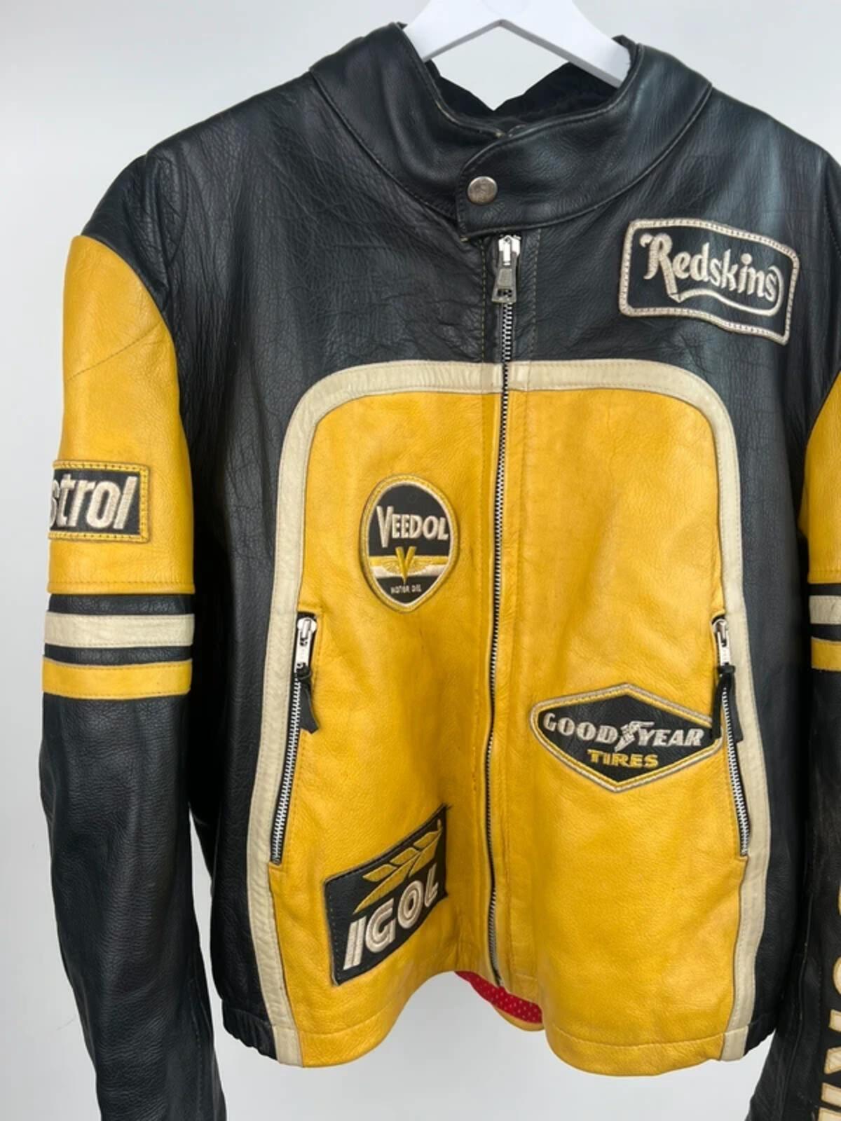 Vintage 90s Redskins Leather Biker Jacket