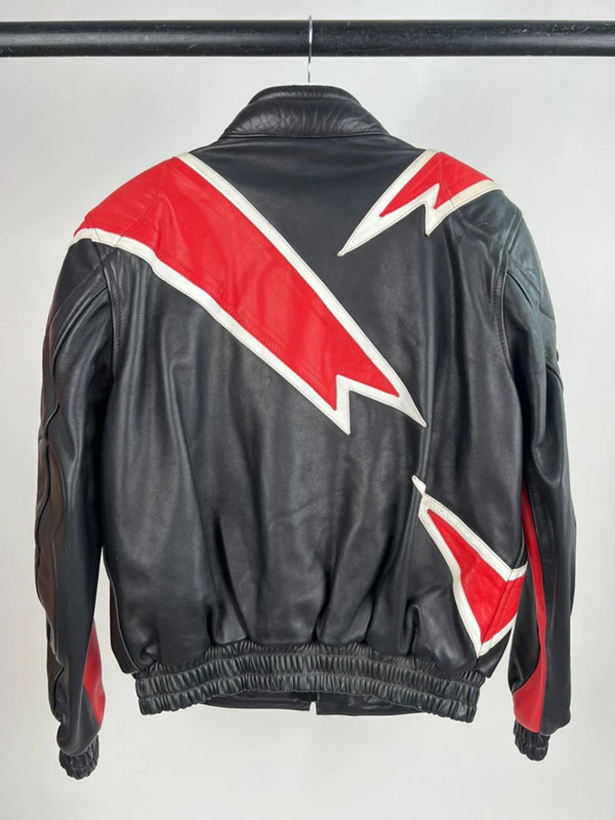 Vintage 90s Frank Thomas Leather Motorbike Jacket