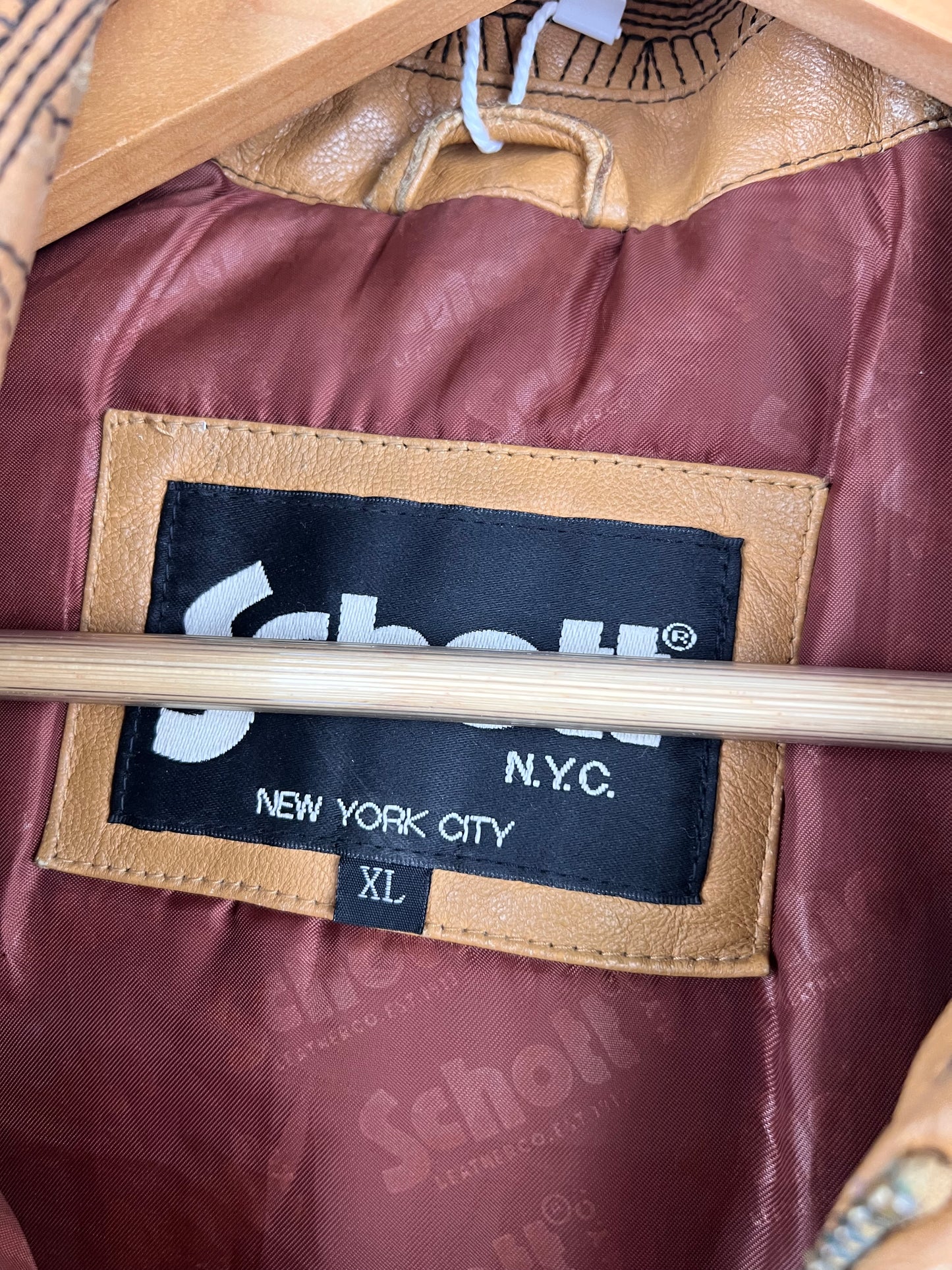 Vintage Schott Mosaic 90s Leather Jacket