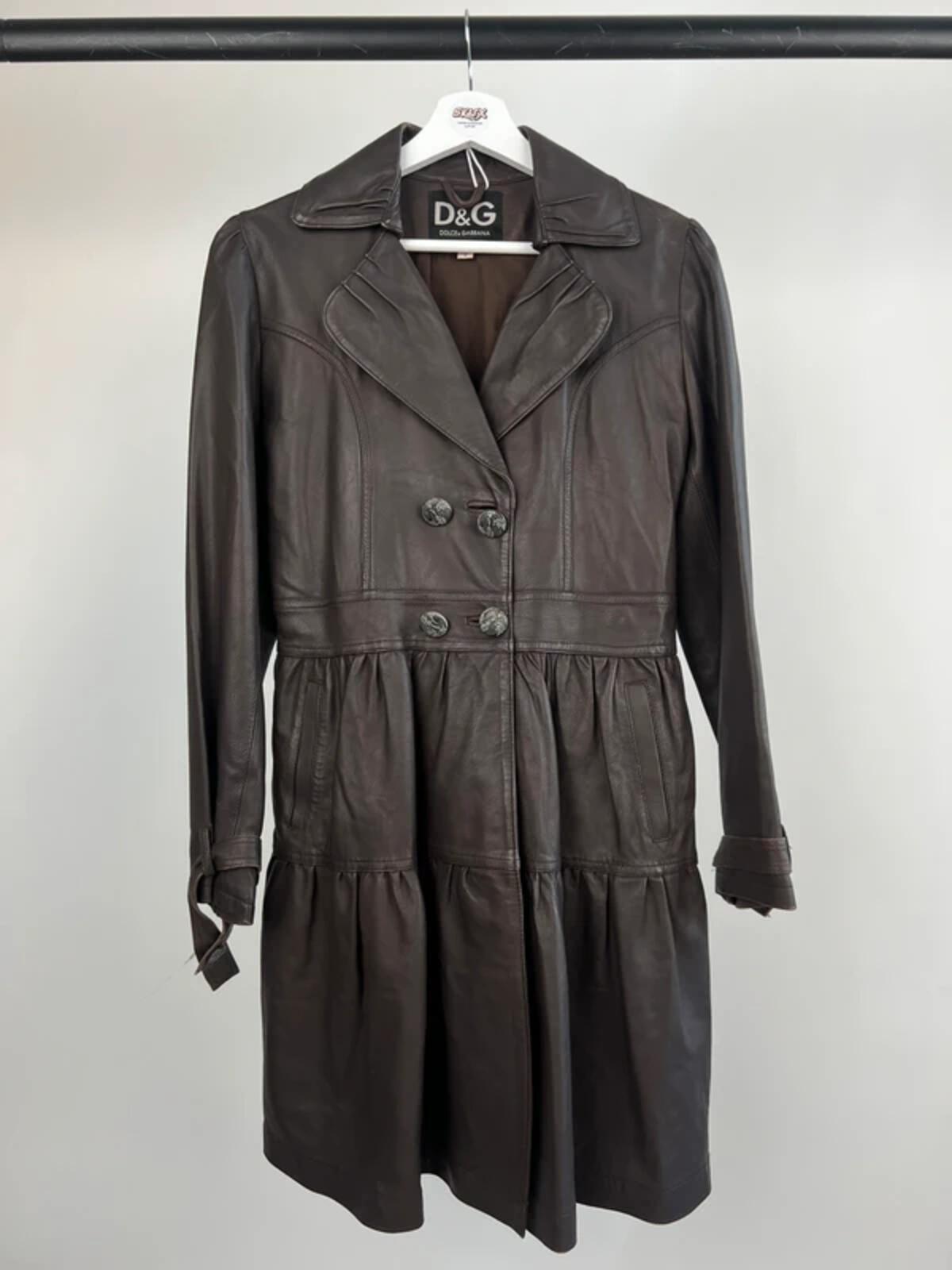 Vintage 90s D&G Leather Coat
