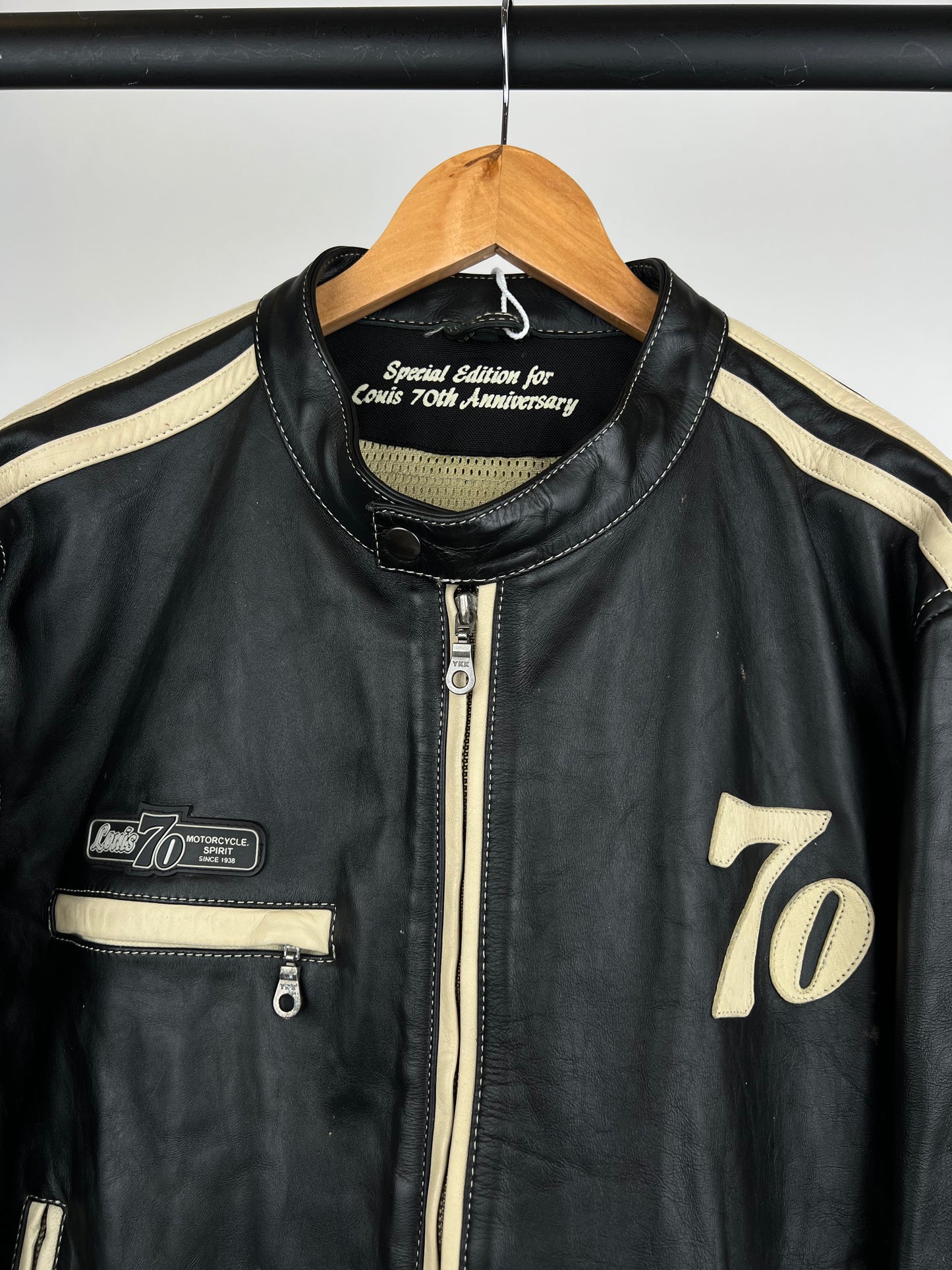 Vintage 90s Louis 70 Leather Motorbike Jacket