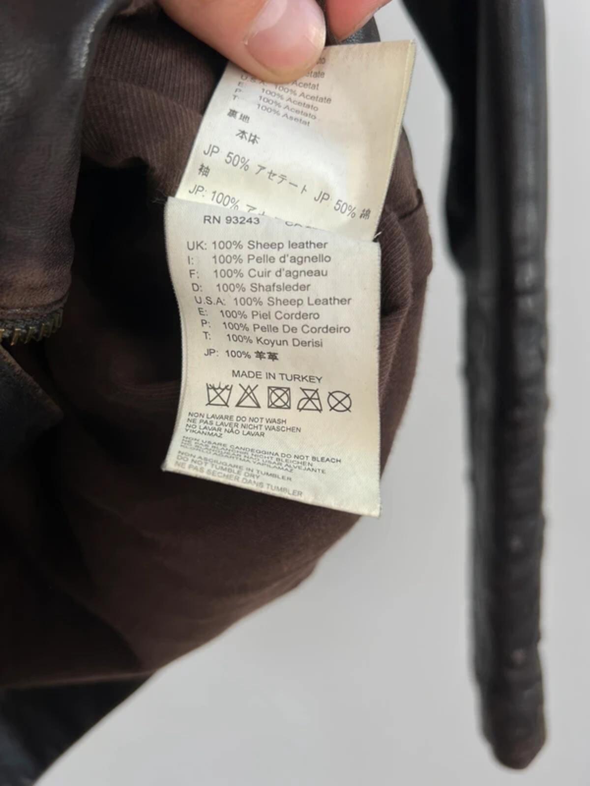 Vintage 90s Diesel Leather Military Biker Jacket