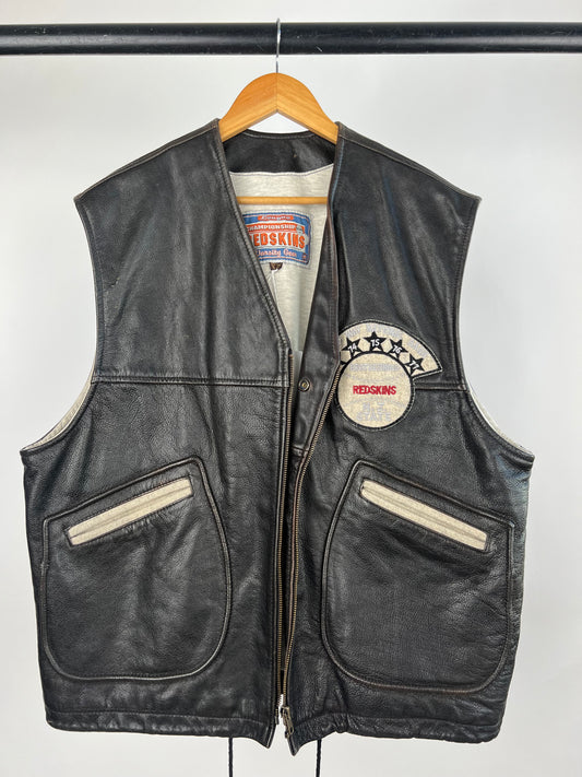 Redskins 90s Leather Biker Waistcoat