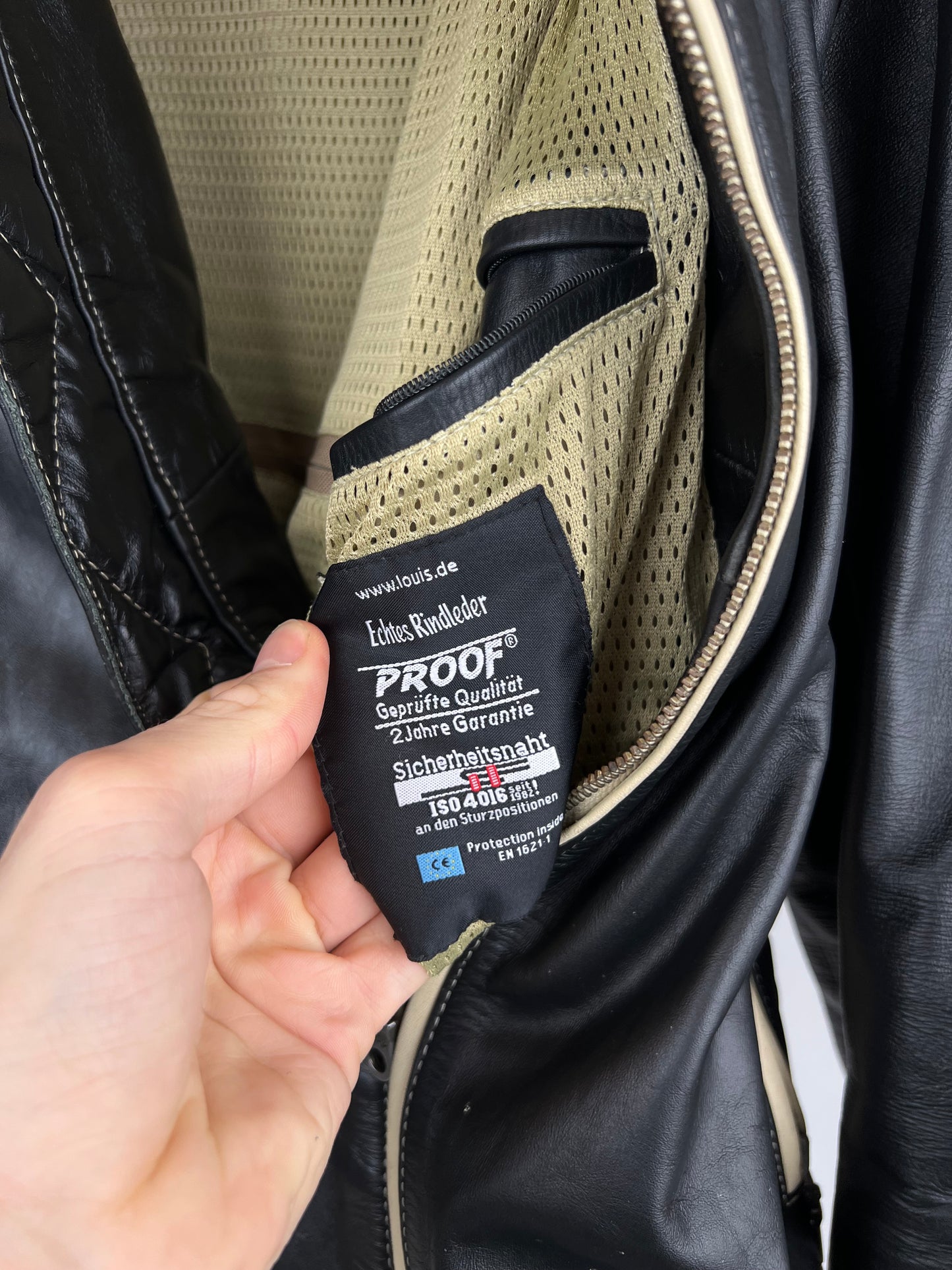 Vintage 90s Louis 70 Leather Motorbike Jacket