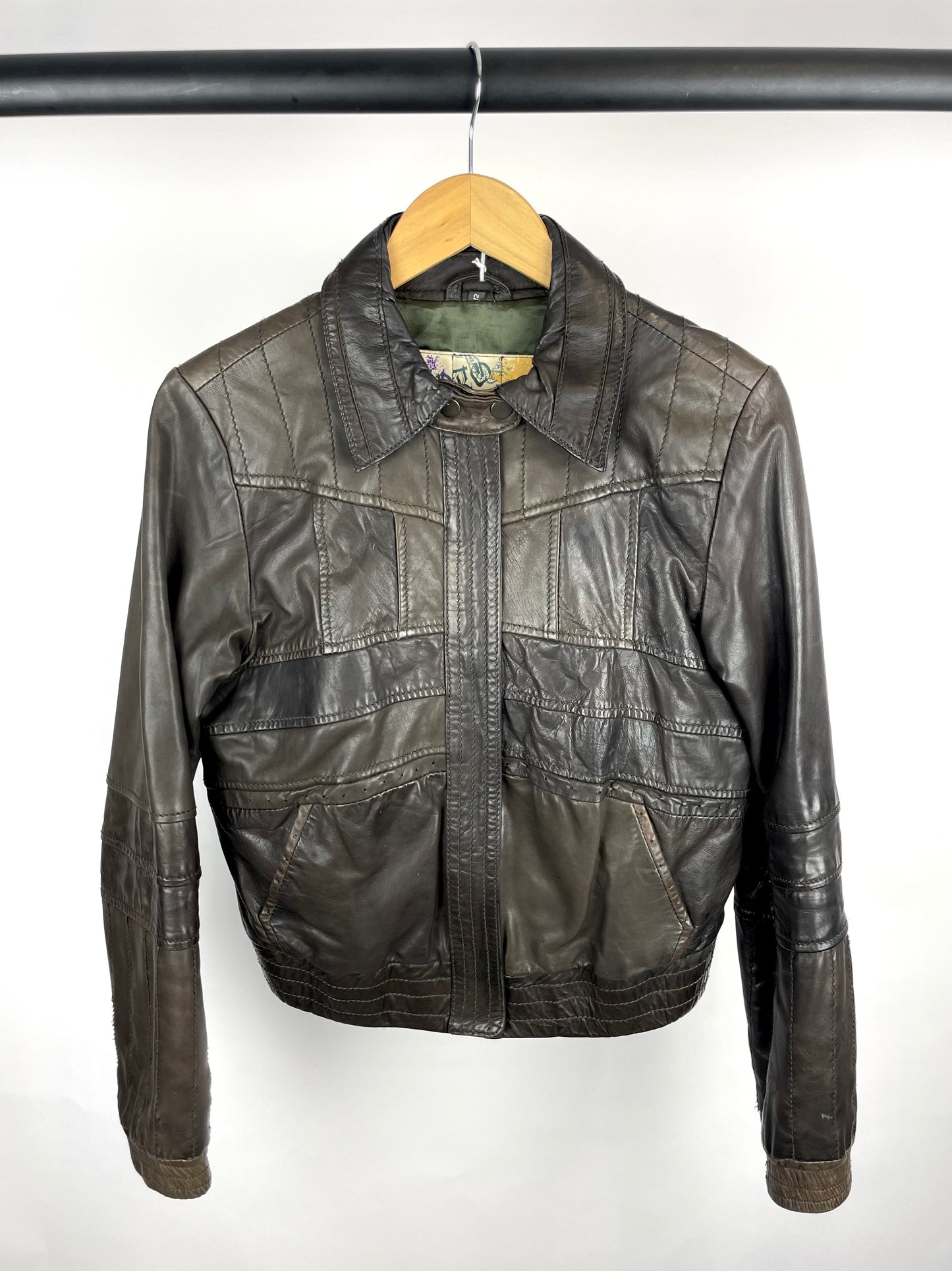 Vintage 90s MOJO Leather Patchwork Jacket