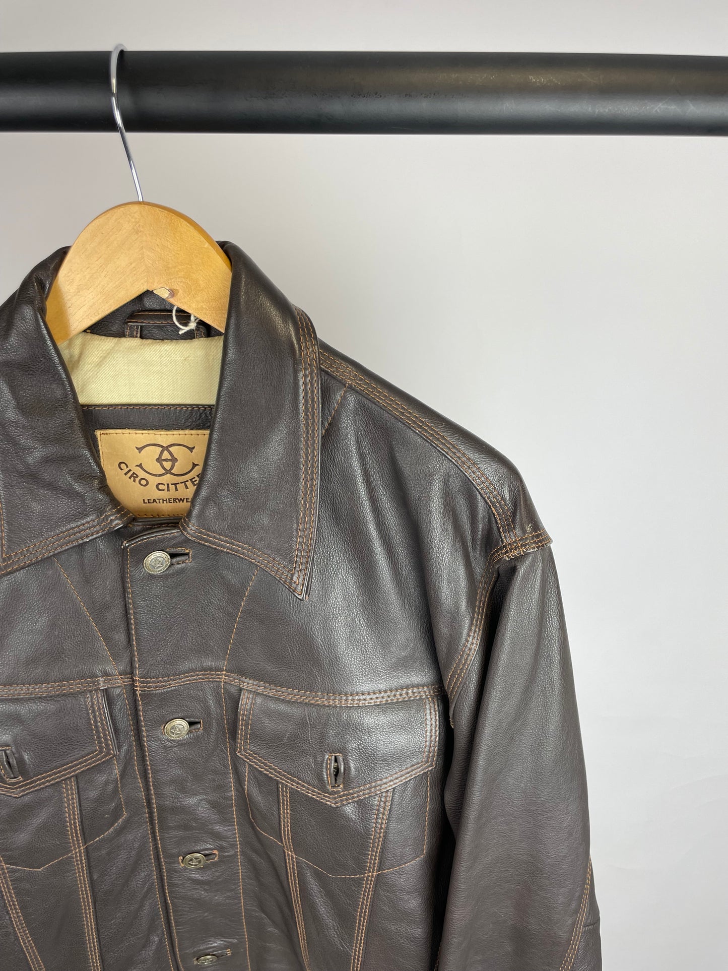 Vintage 90s Ciro Cittero Leather Jacket