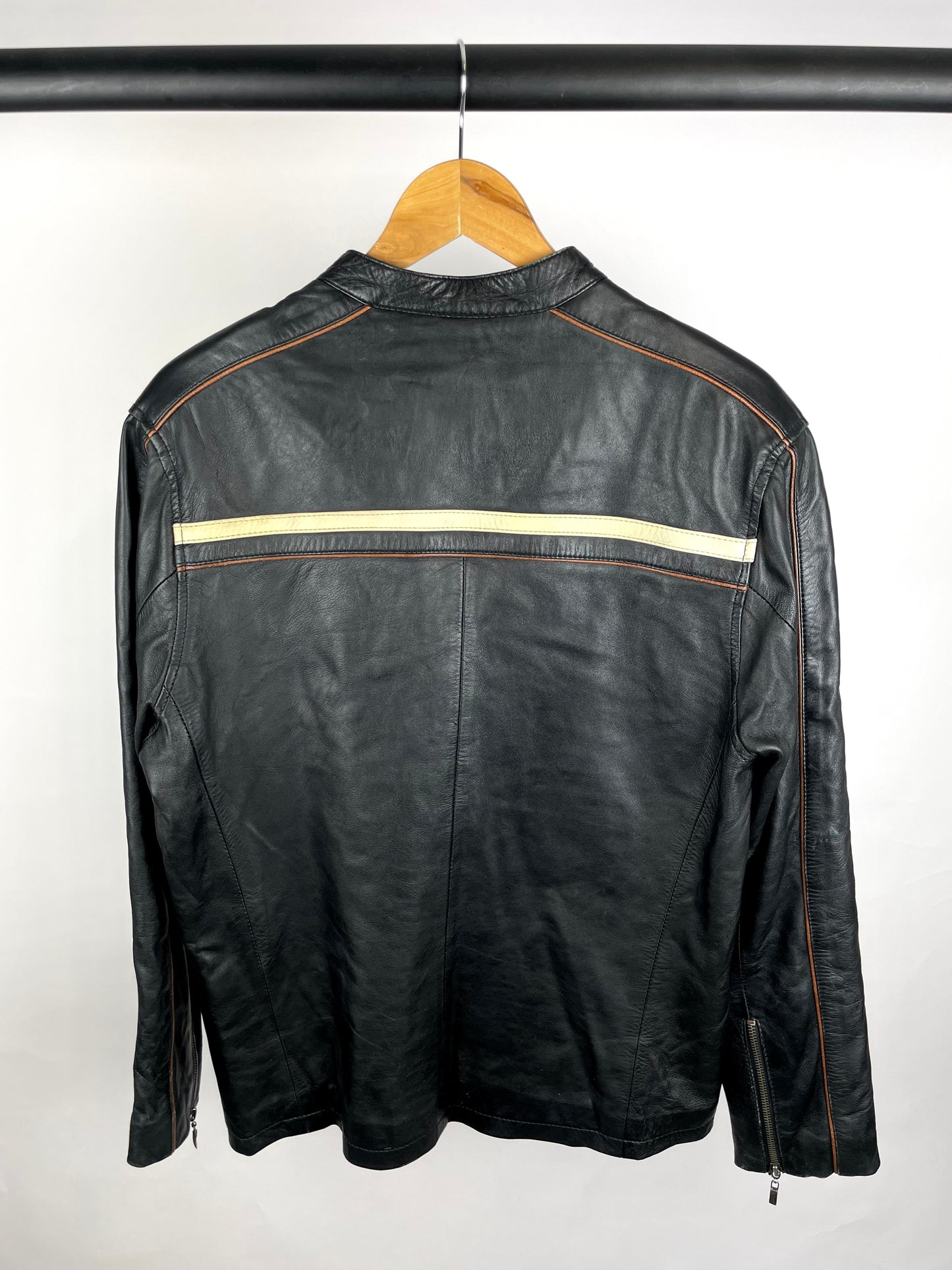 Vintage 90s AVIATRIX Leather Motorbike Jacket