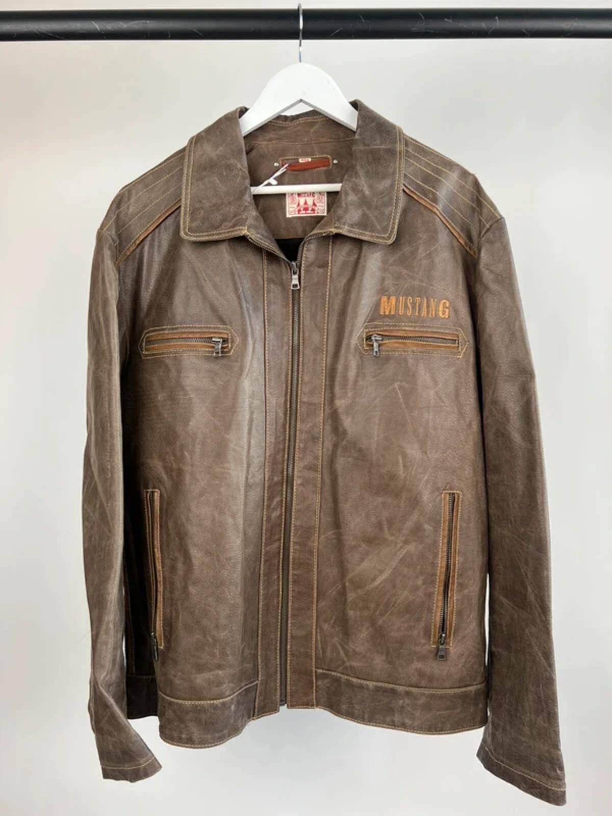 Vintage 90s Mustang Leather Biker Jacket
