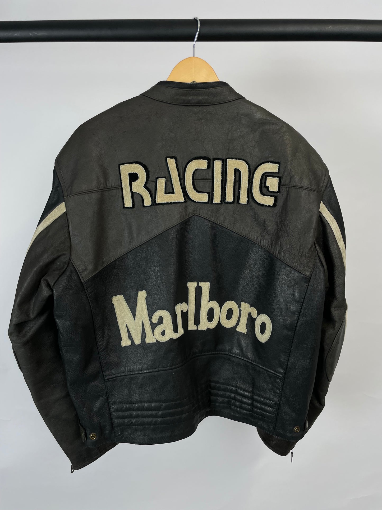 Marlboro Racing TOP GEAR 90s Leather Motorbike Jacket