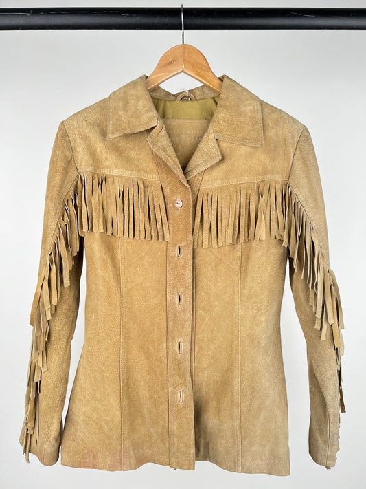 Vintage Western 70s Suede Tassel Jacket