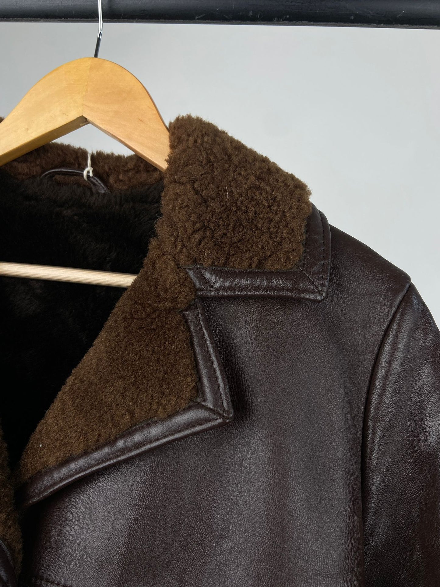 Vintage 70s Long Leather Sheepskin Jacket