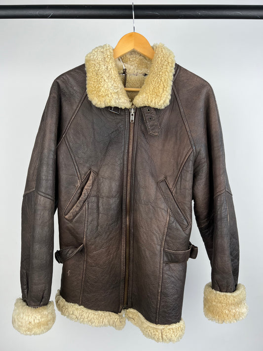 Vintage 80s Aviator Leather Jacket