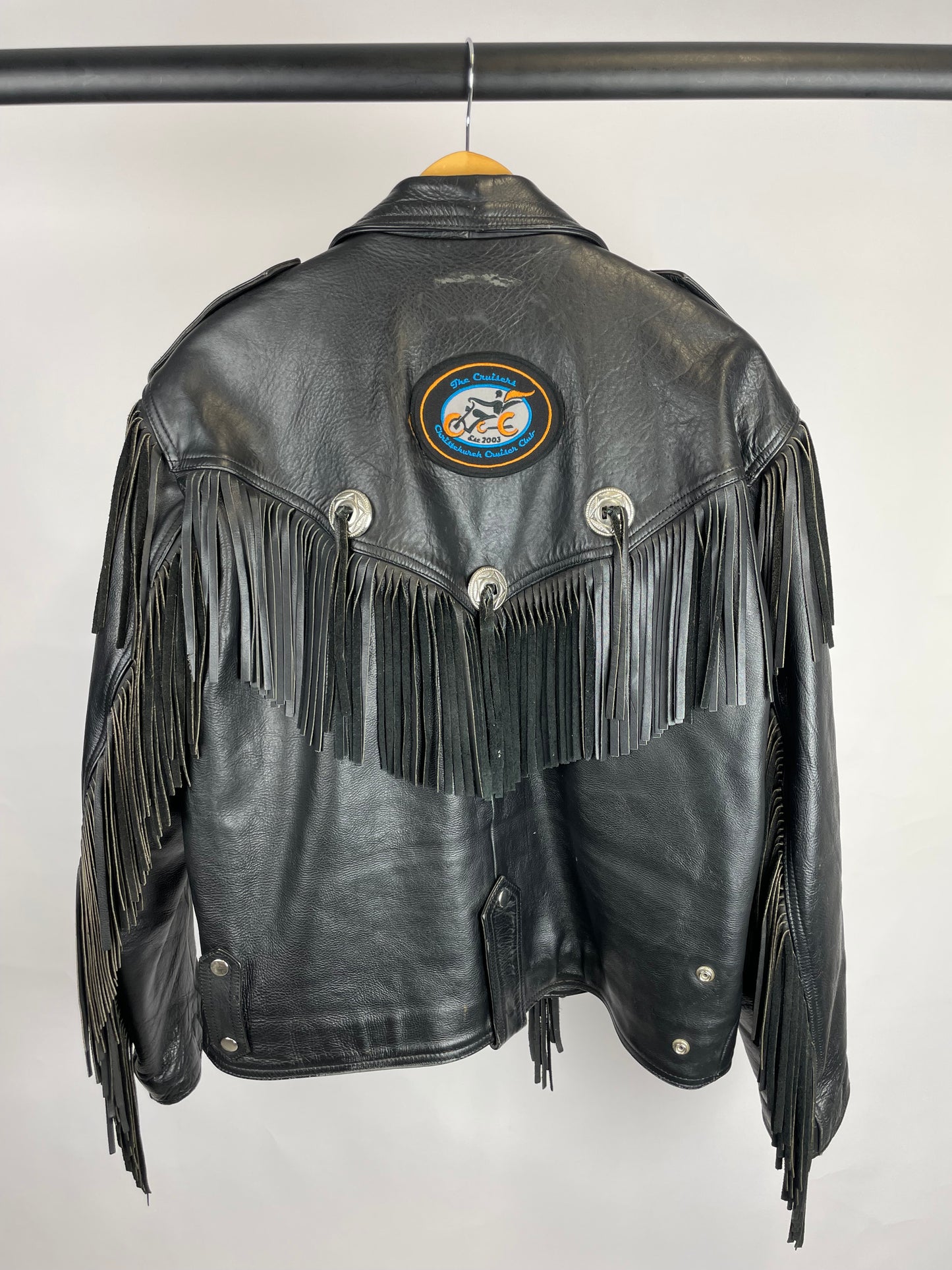 Vintage 90s Charlie Real Leather Tassel Jacket