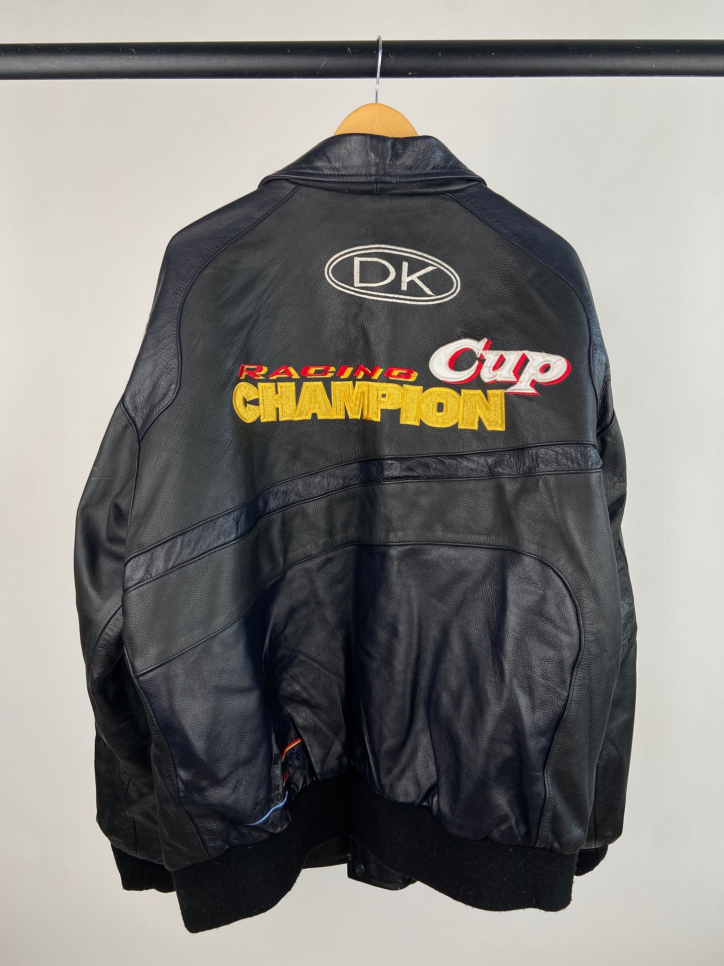 Japanese Racing Cup Champion 90s Nascar Leather Motorbike Jacket