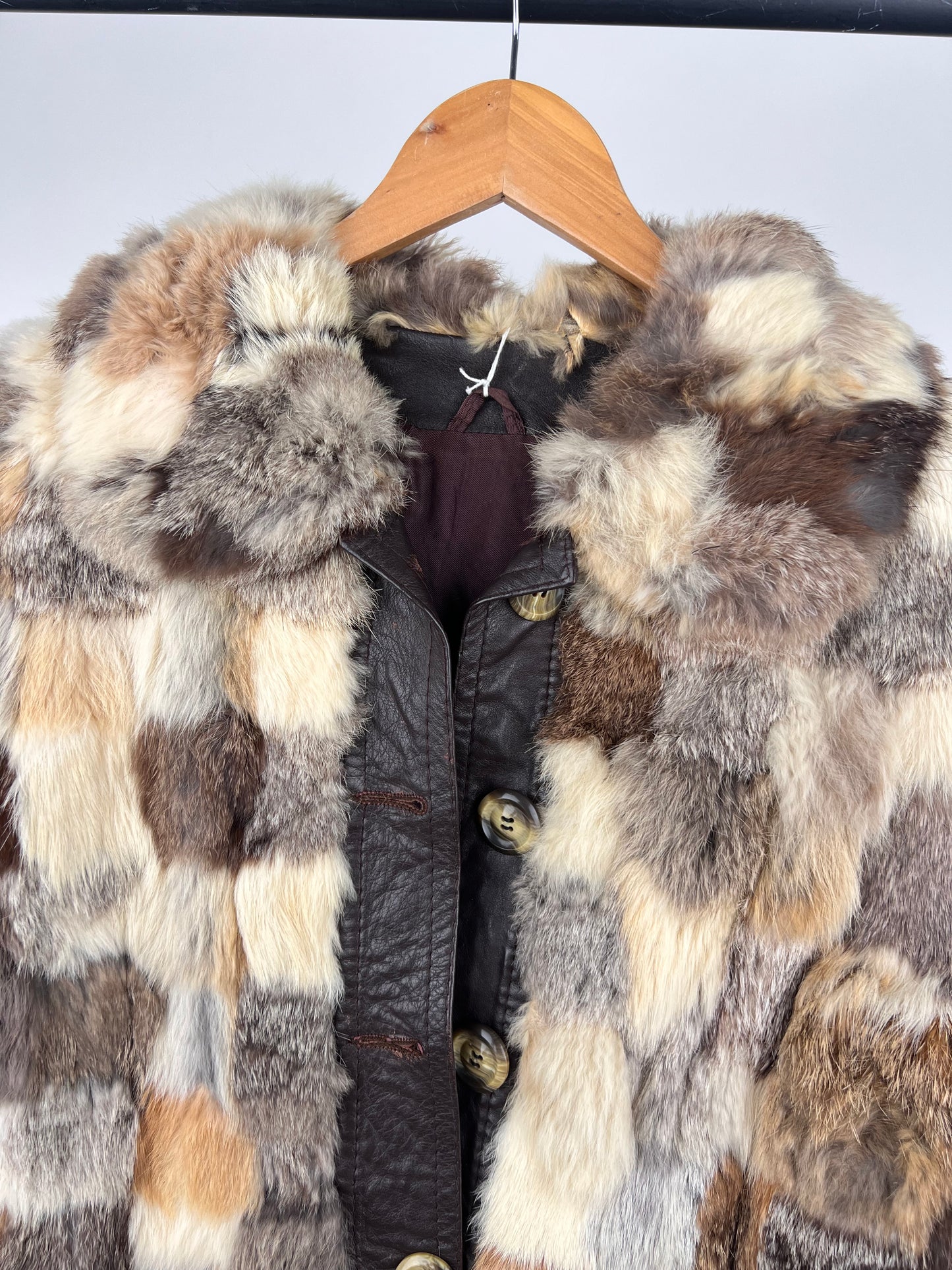 Vintage 70s Fur Patchwork Jacket