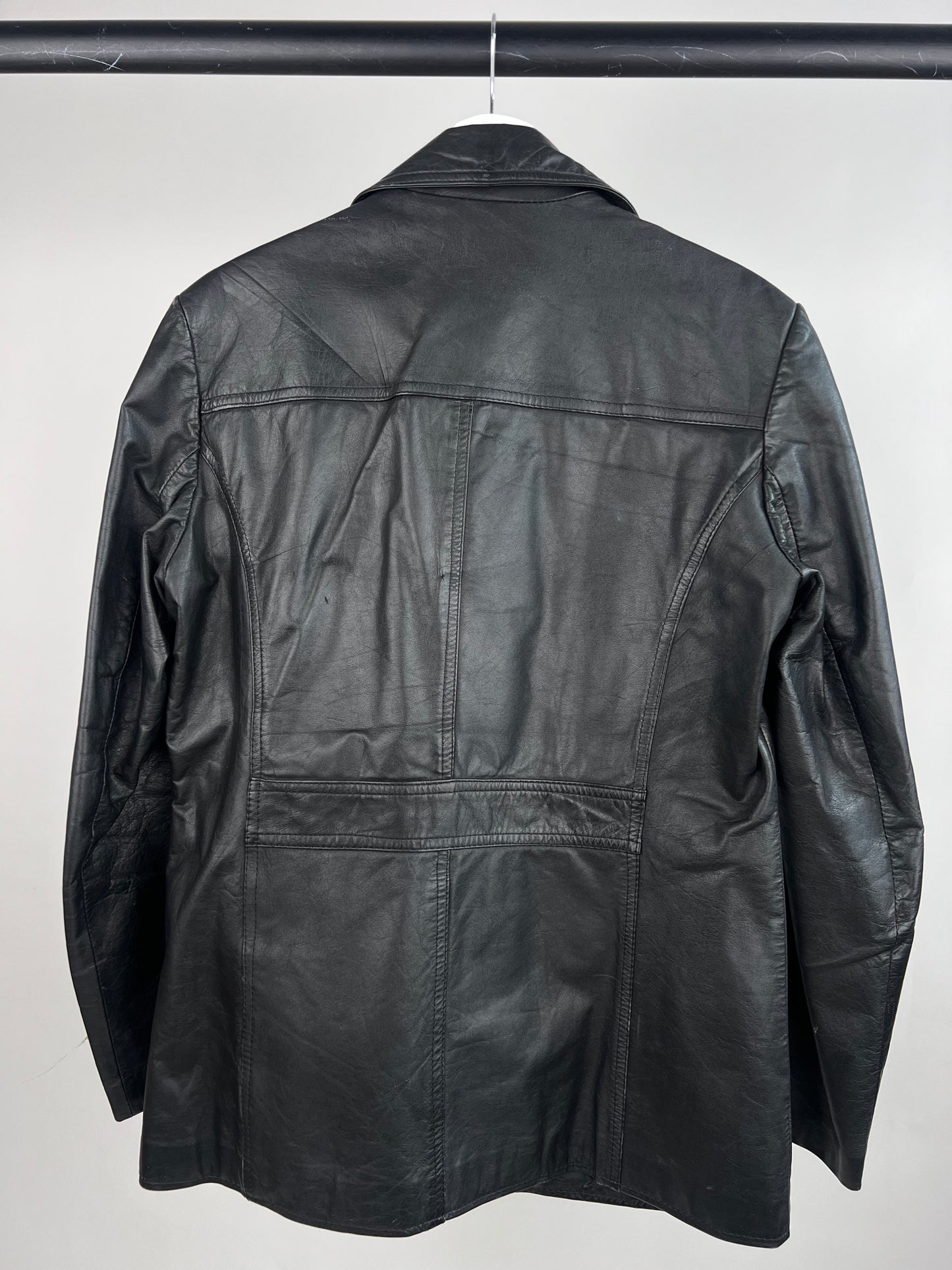 Vintage 70s Leather Safari Jacket