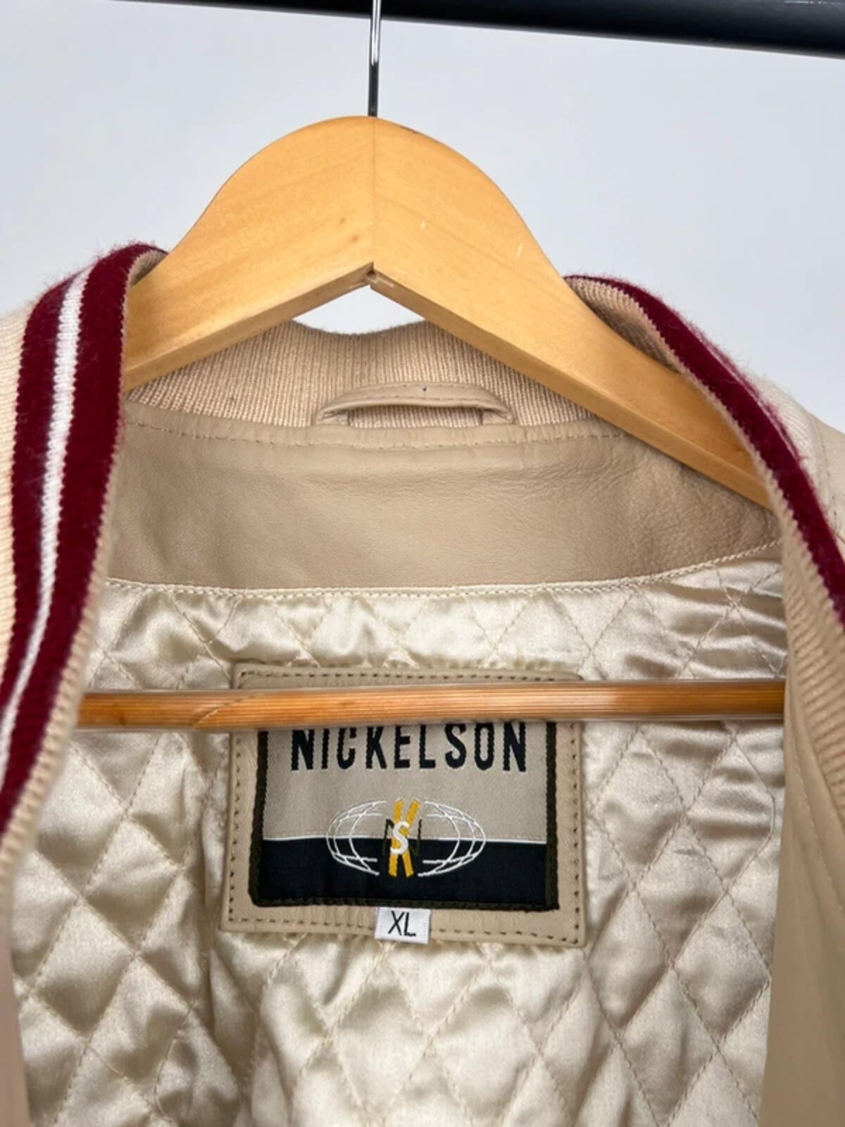 Vintage 90s Nickelson Leather Bomber Jacket