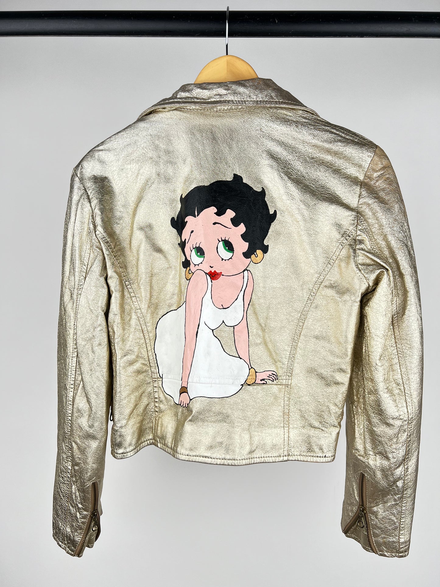 Vintage Moschino Betty Boop 90s Leather Jacket