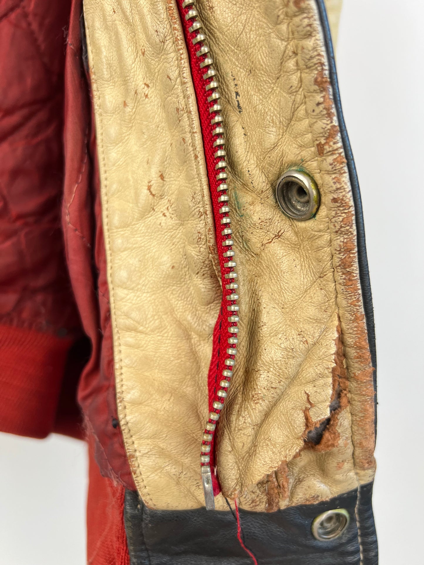 Vintage Avirex 90s Leather Varsity Jacket