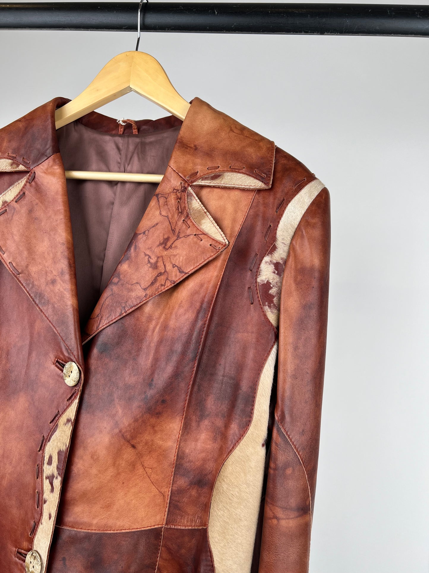 Vintage 90s Silvano Leather Coat