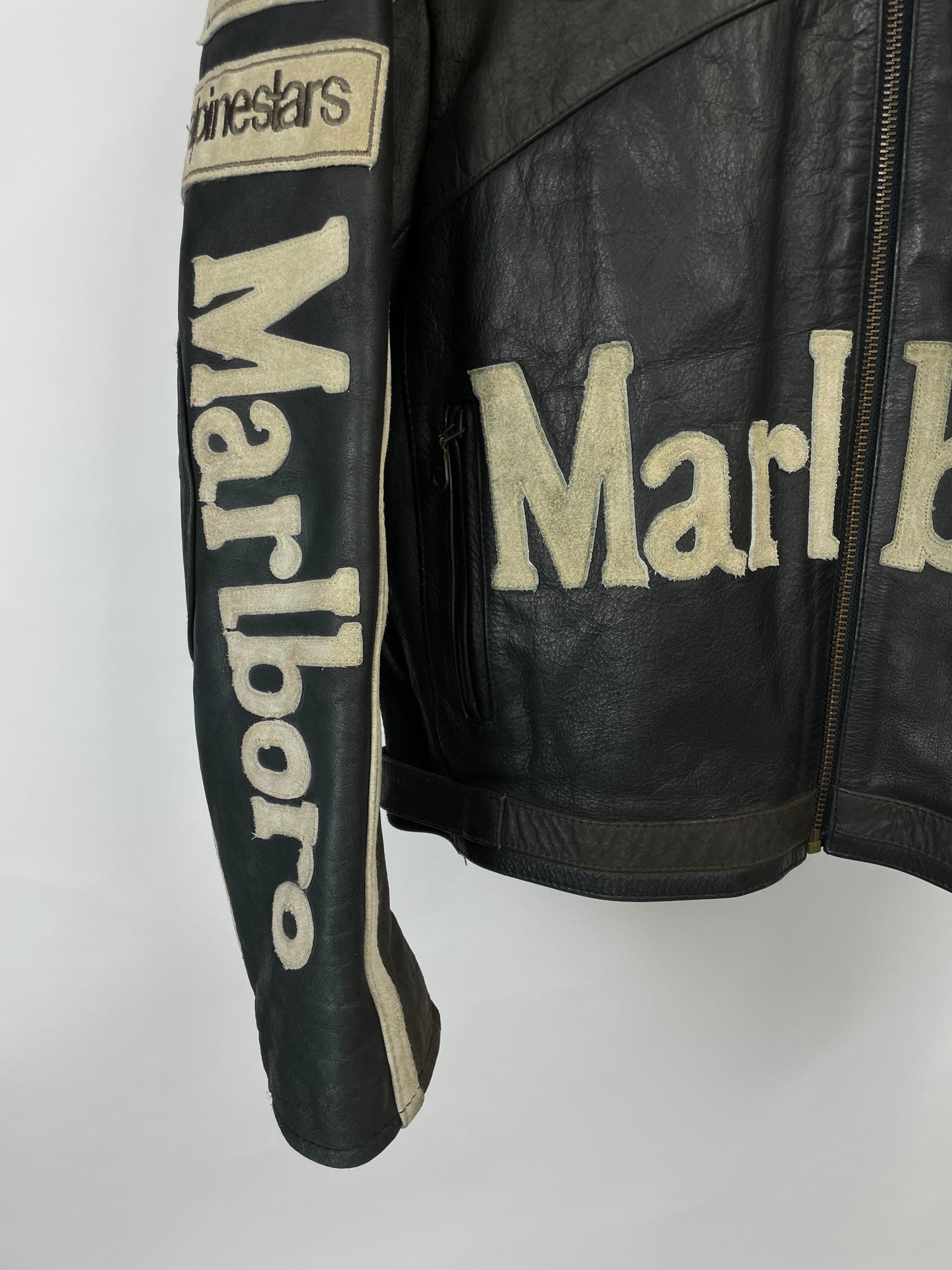 Marlboro Racing TOP GEAR 90s Leather Motorbike Jacket