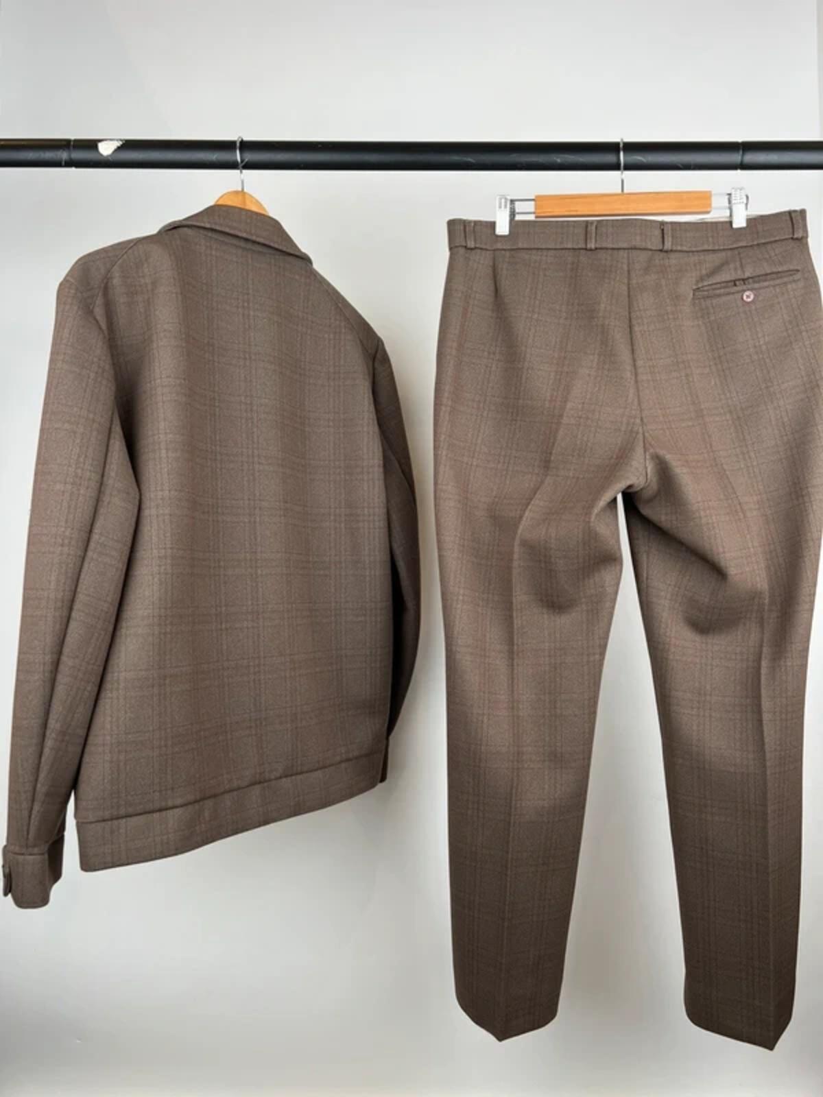 Vintage 70s Hodges Checked Leisure Suit