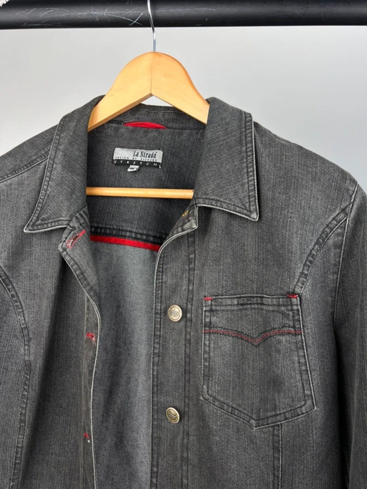 Vintage 90s La Strada Denim Two Piece Suit