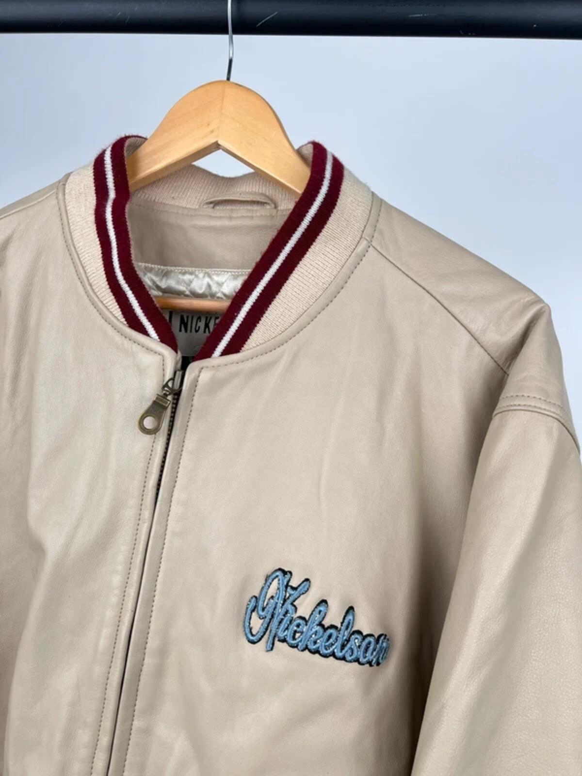 Vintage 90s Nickelson Leather Bomber Jacket