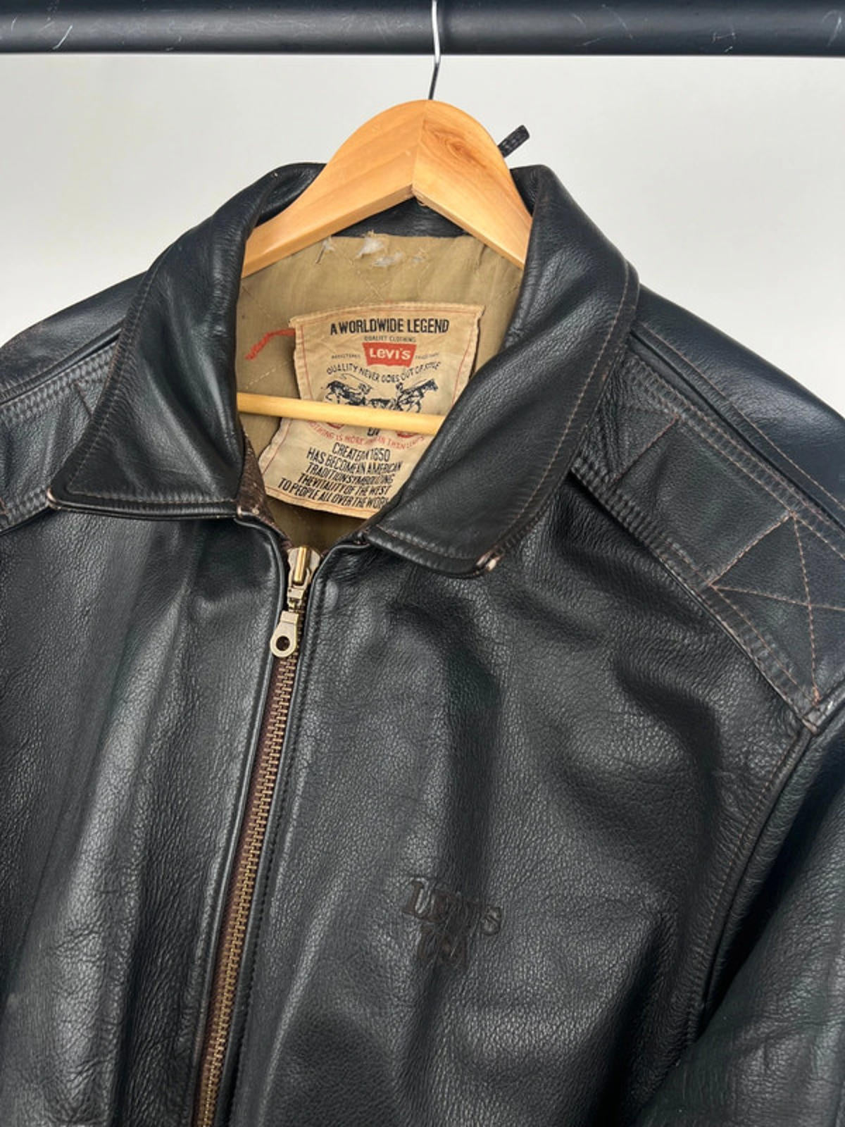 Vintage 90s Levi's Original Leather Jacket