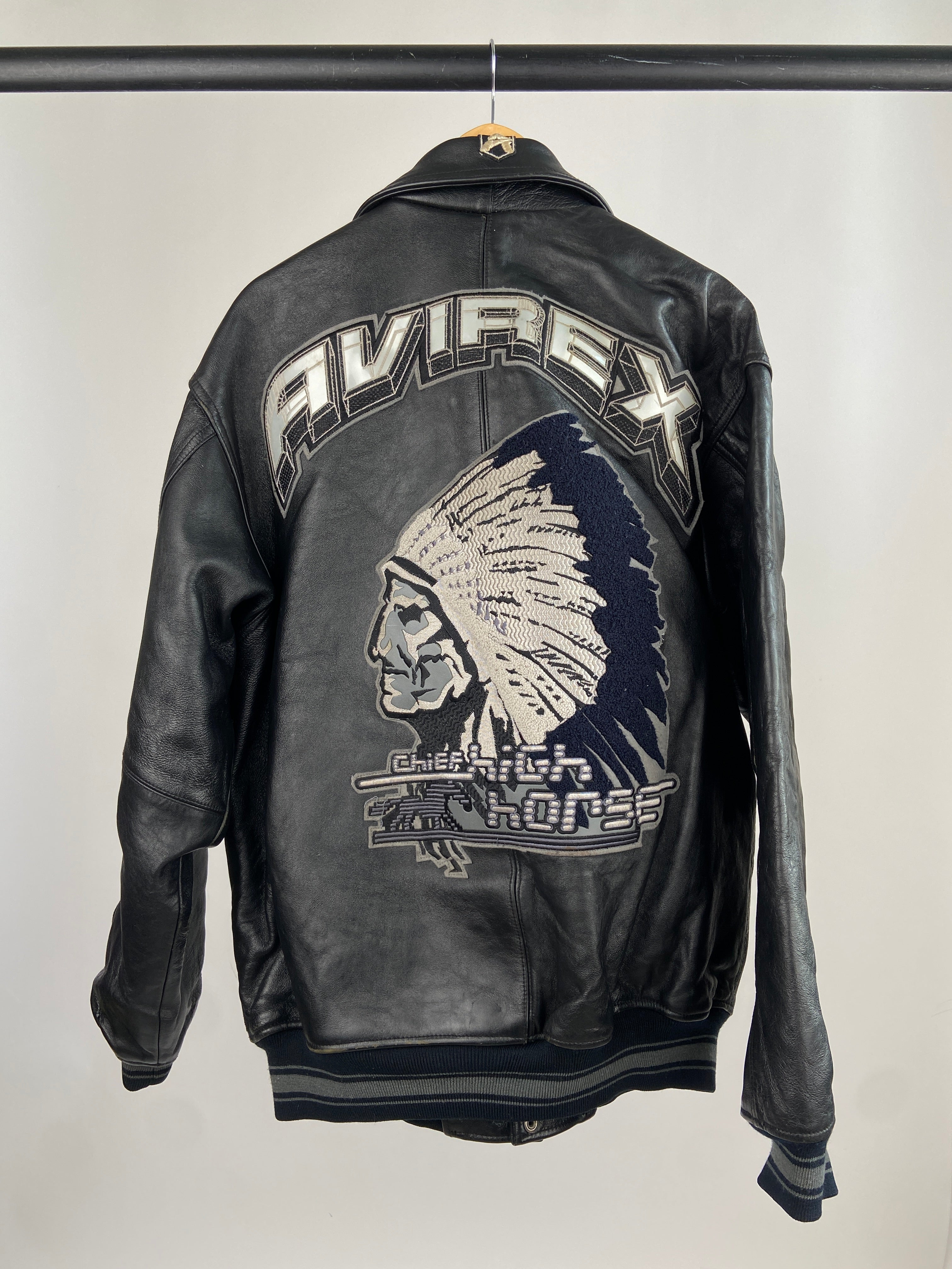 Vintage Avirex 90s Leather Bomber Jacket